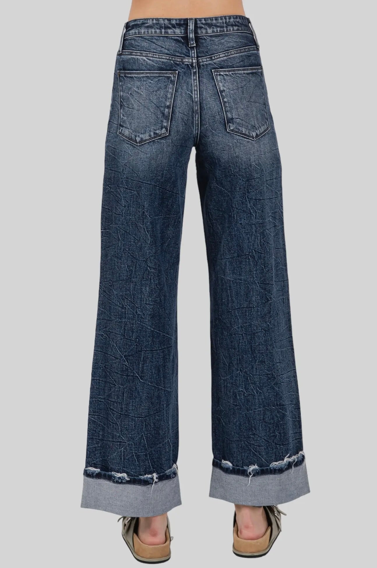 Petra153 High Rise Comfort Stretch
Wide Leg w/ Cuffed Hem