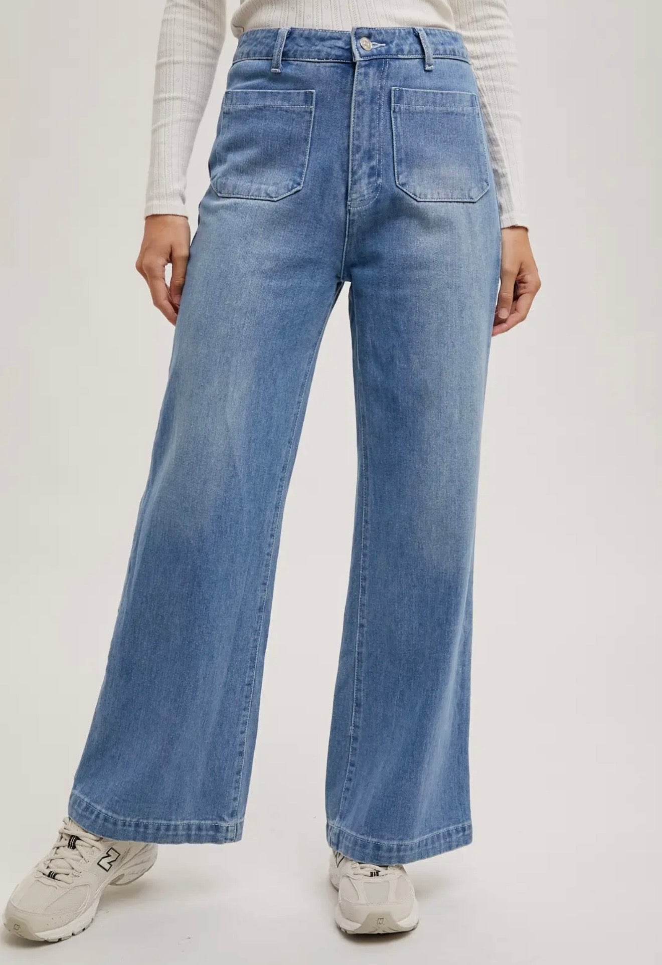 High Rise Wide Leg Denim Jeans