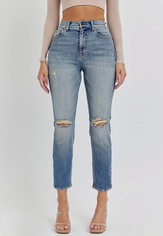 Cello Tinted High Rise Mom Jean