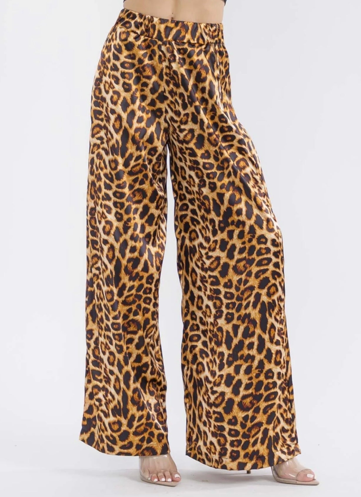 Leopard Wide Leg Pants
