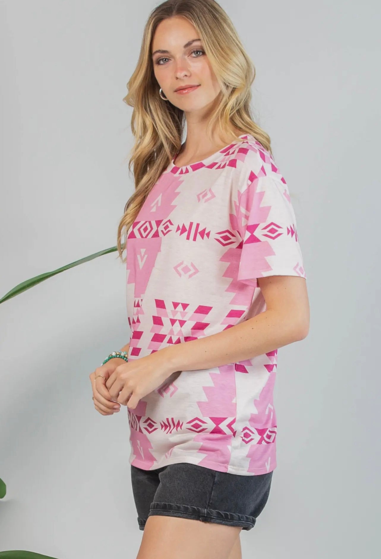 LIZZY Aztec Print Short Sleeve
T-Shirt