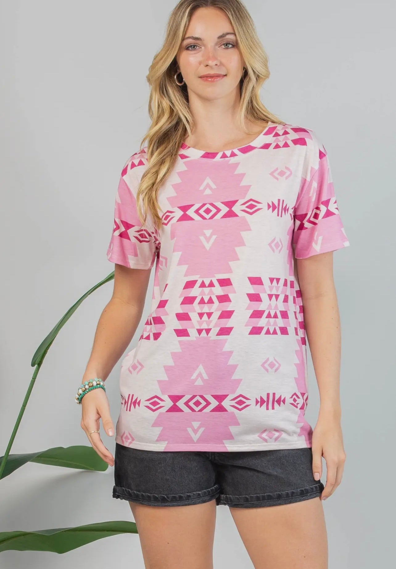 LIZZY Aztec Print Short Sleeve
T-Shirt