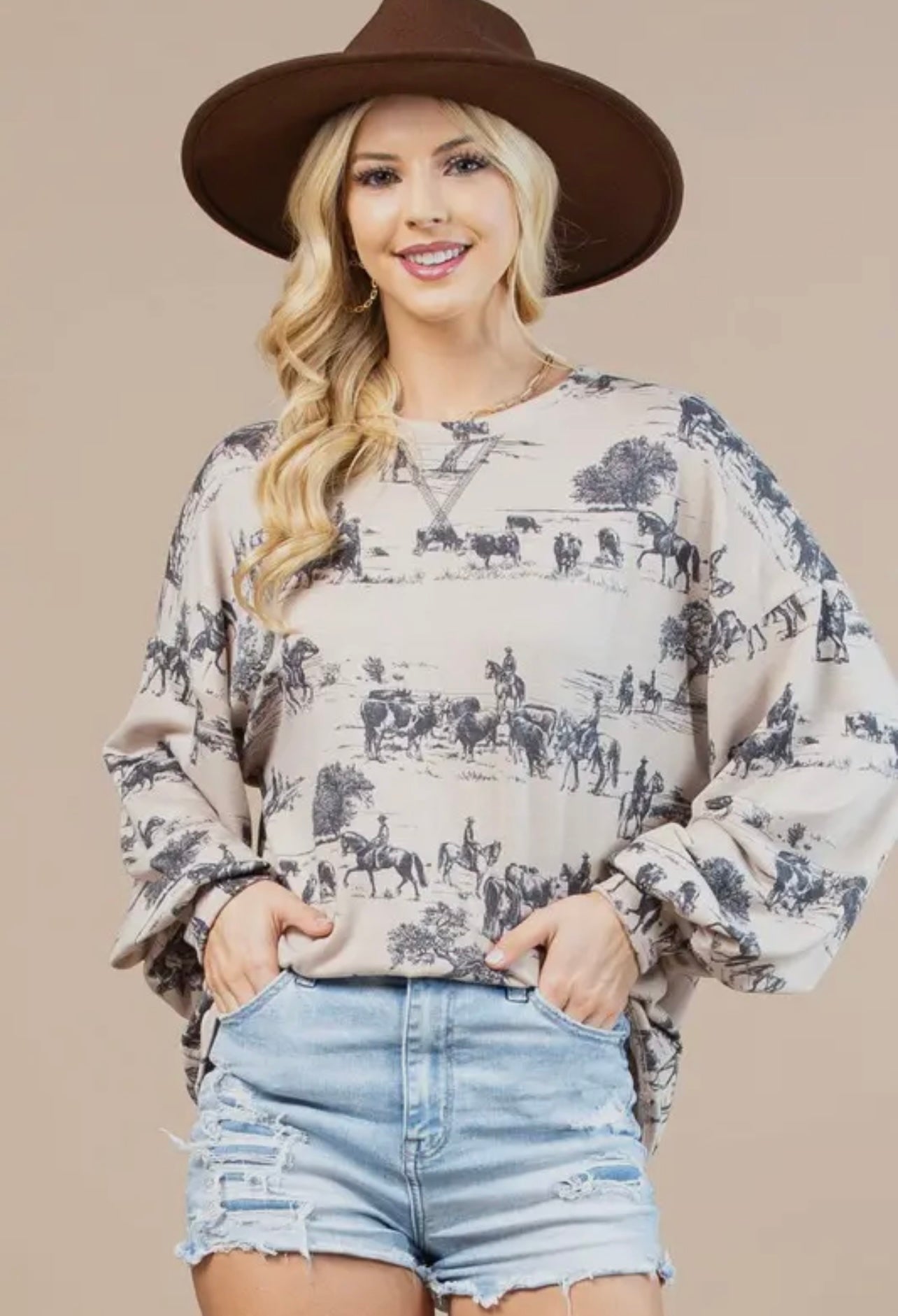 HAILEY Westen Print Sweatshirt