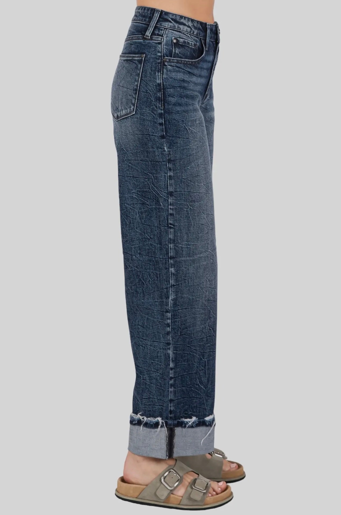 Petra153 High Rise Comfort Stretch
Wide Leg w/ Cuffed Hem
