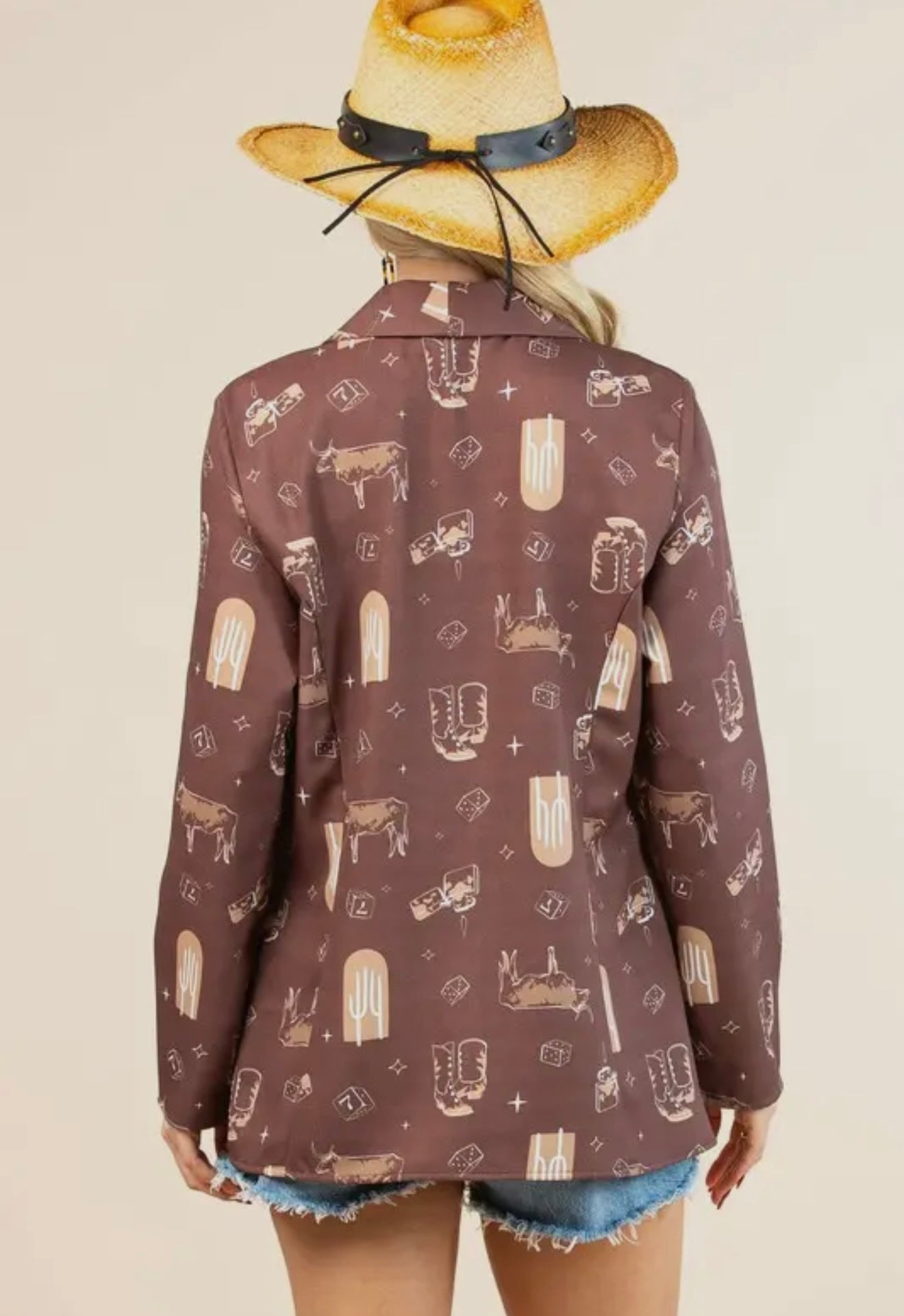 KIRA Western Elements Print
Woven Blazer