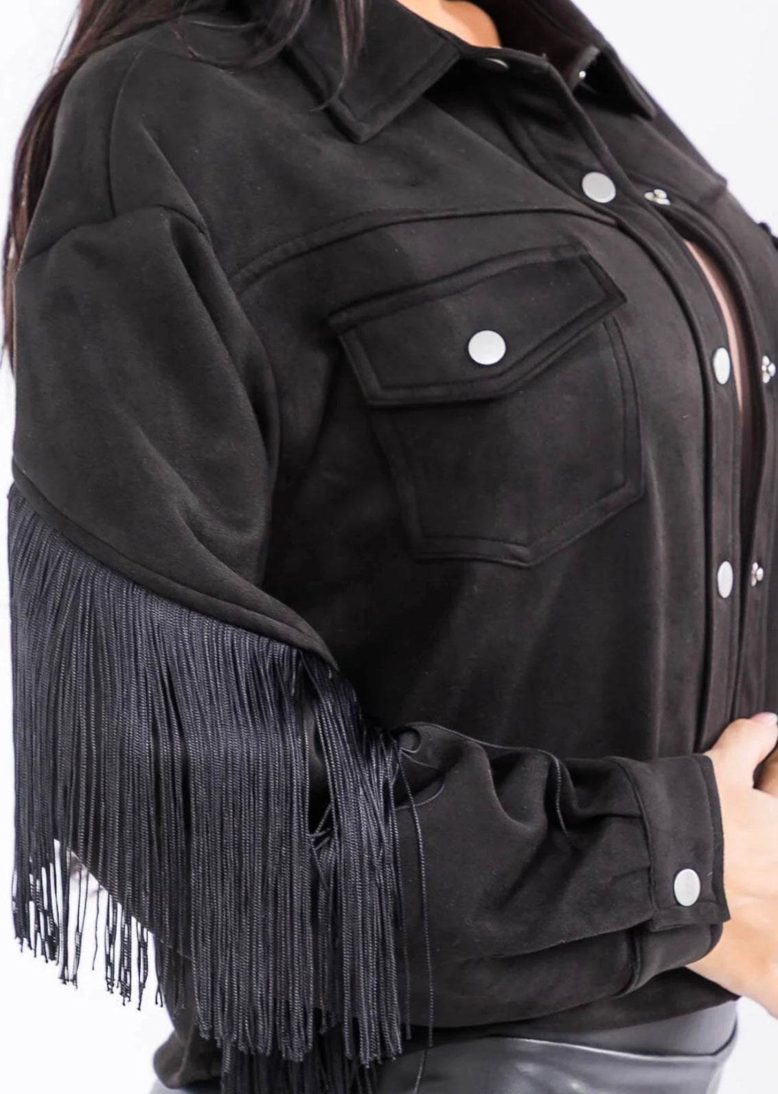 Black Fringe Jacket