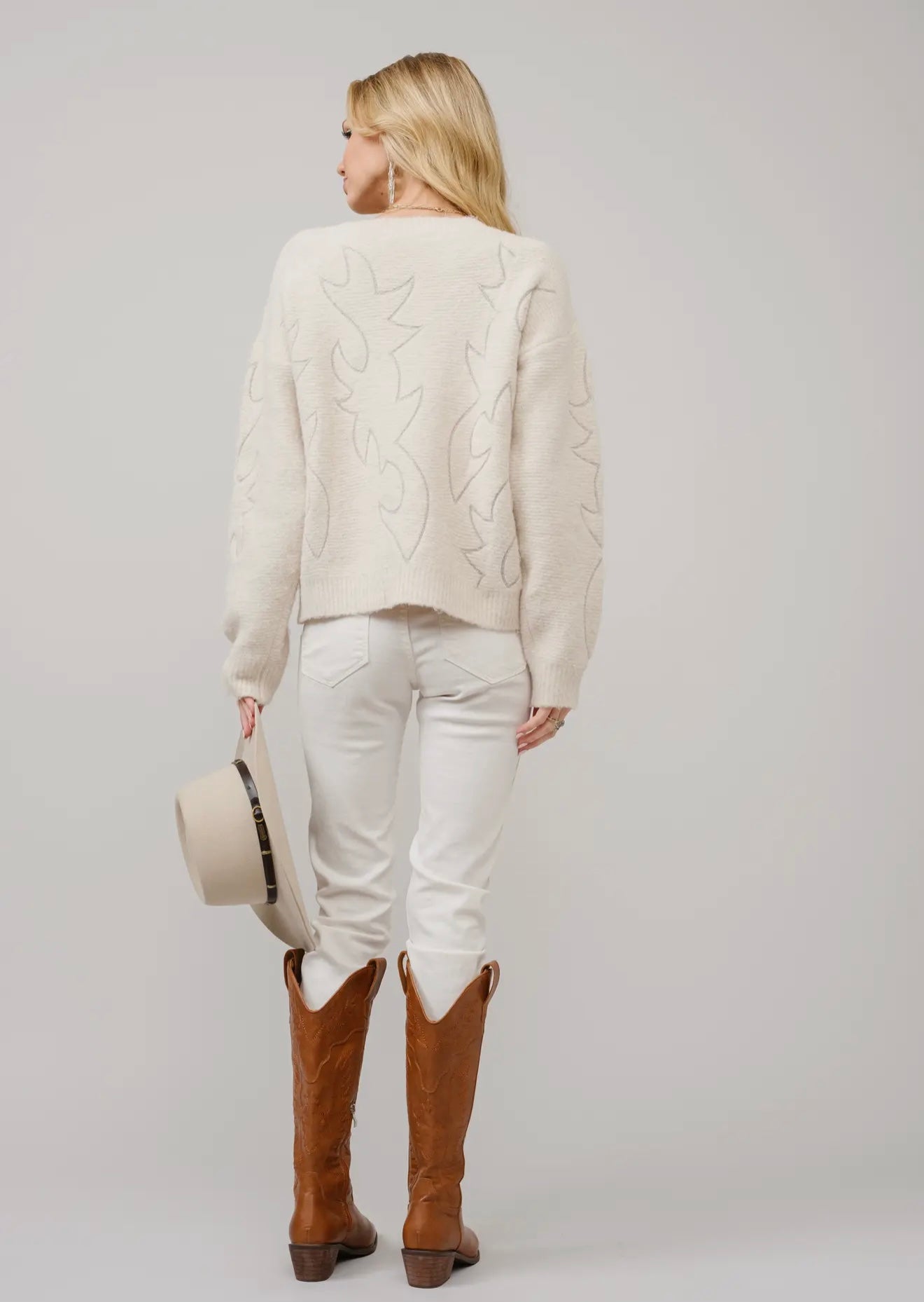 Western Boots Stitch Pattern
Crew Neck Sweater