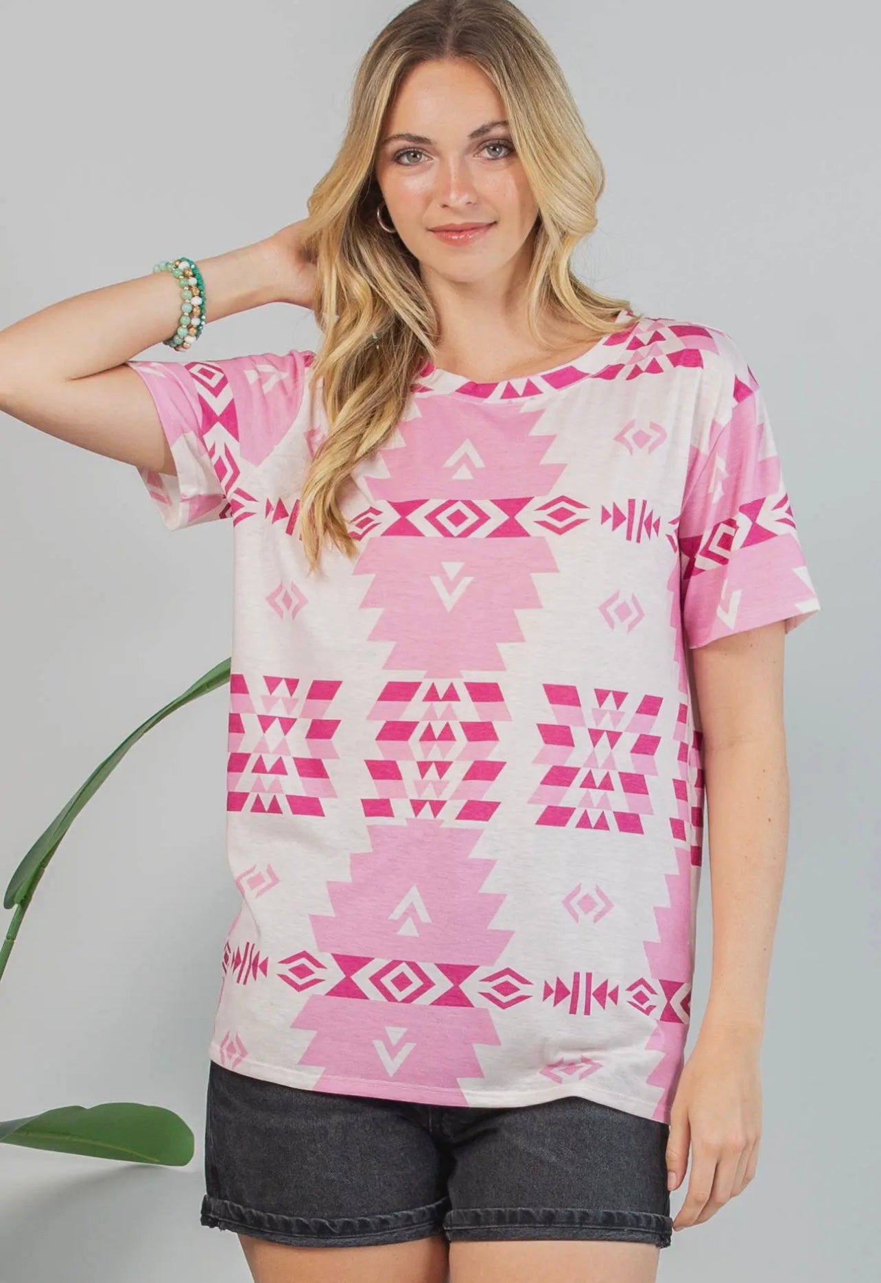 LIZZY Aztec Print Short Sleeve
T-Shirt