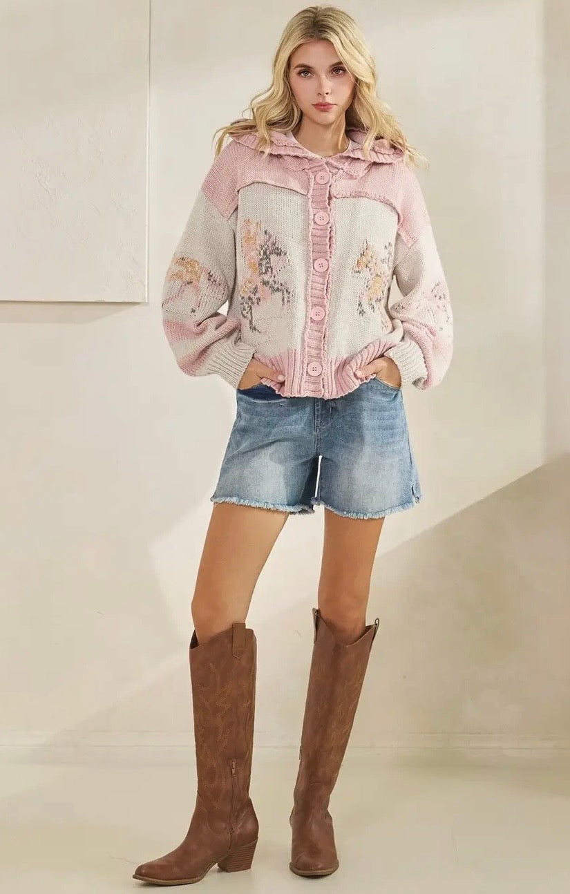 Pink Horsin’ Around Sweater