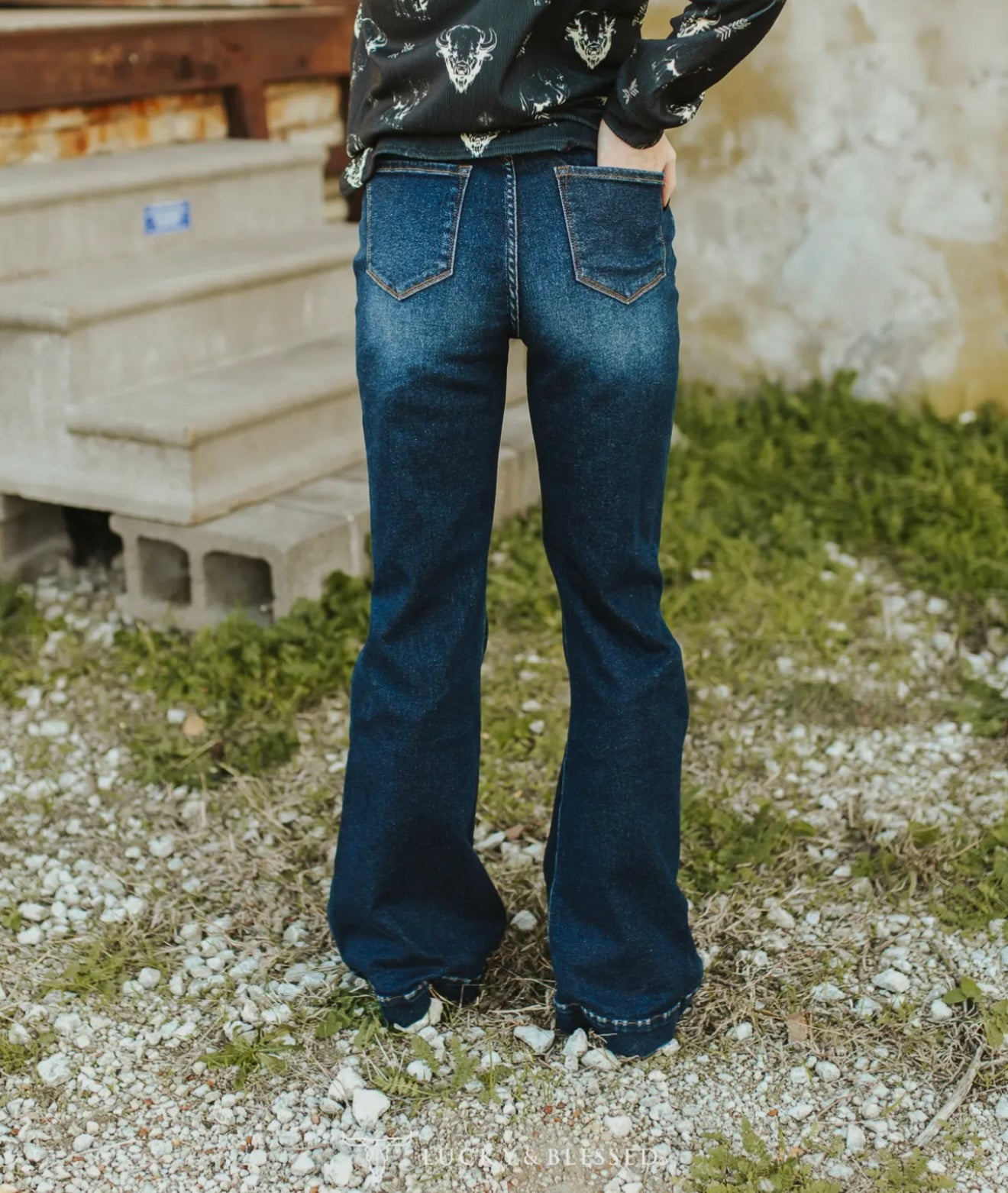 Dark Wash Tummy Control High Rise
Trouser Jeans