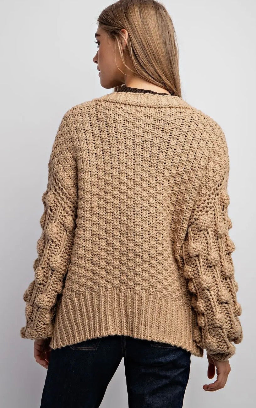 Taupe Knit Cardigan