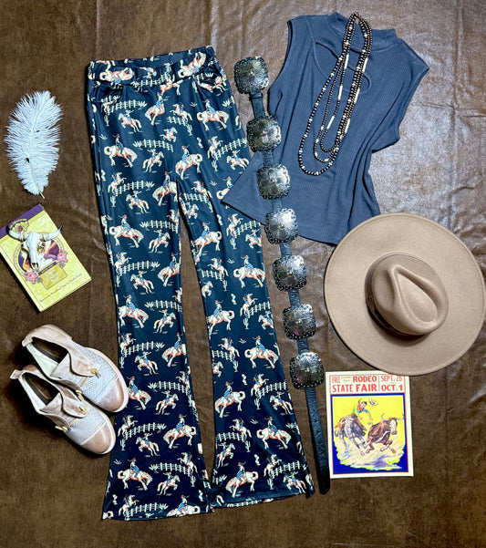 Jump Horse Jump Print Pants