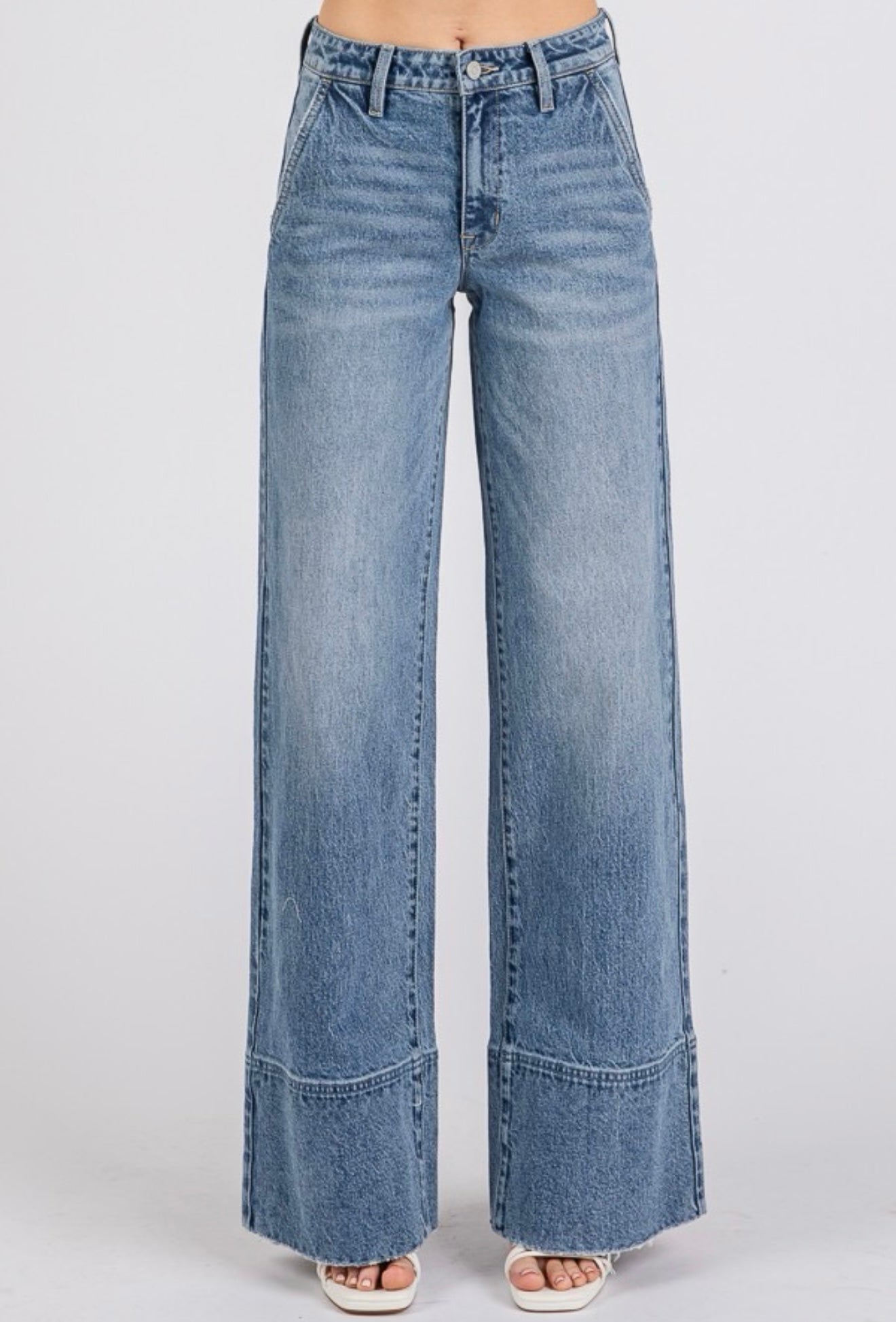 Petra153 High Rise Comfort Stretch
Trouser Wide Leg Jeans