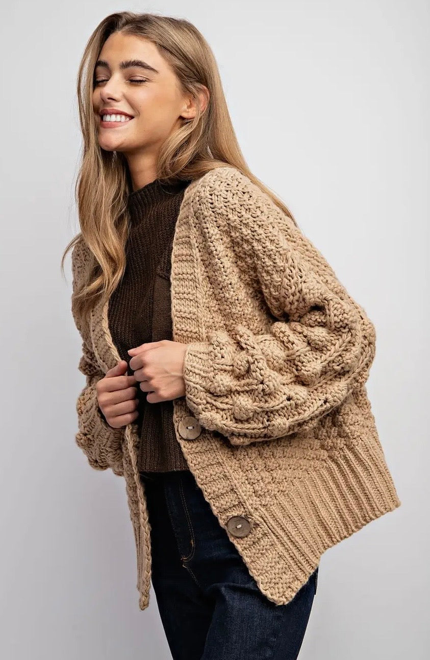 Taupe Knit Cardigan