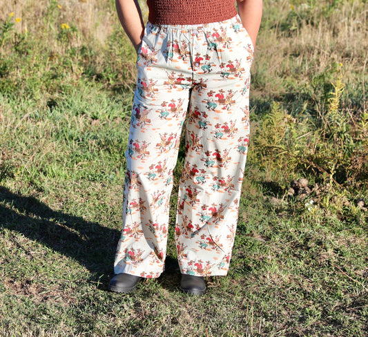 Wagon Wheel Cowboy Western Pants