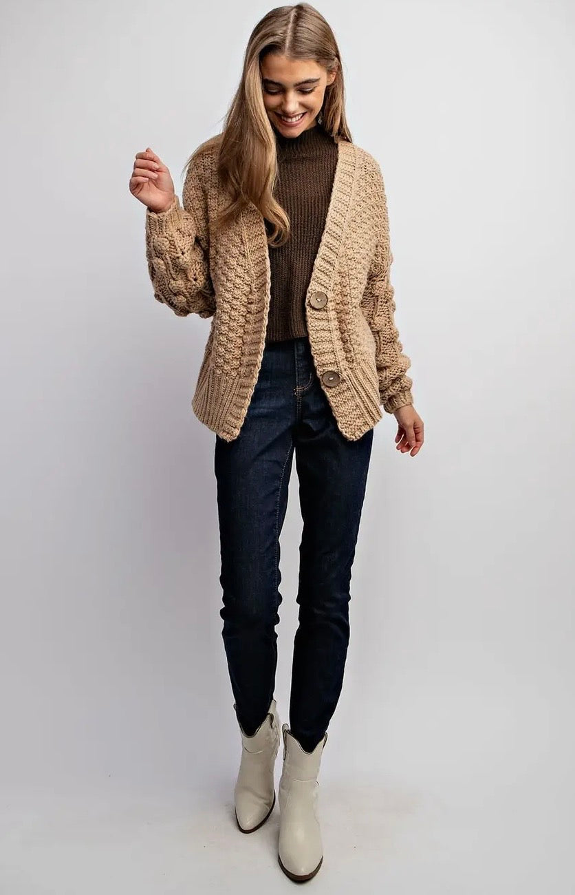 Taupe Knit Cardigan