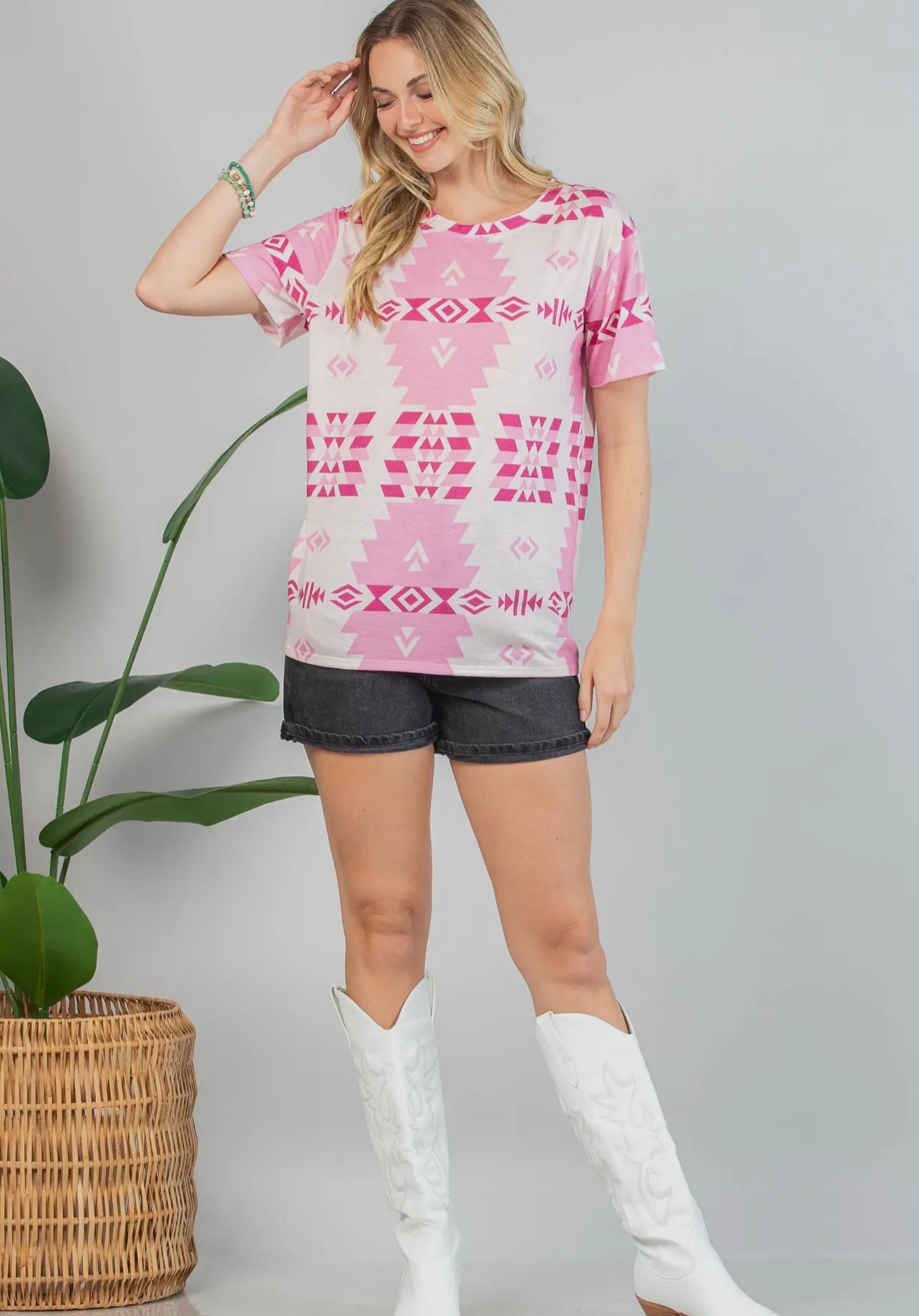 LIZZY Aztec Print Short Sleeve
T-Shirt