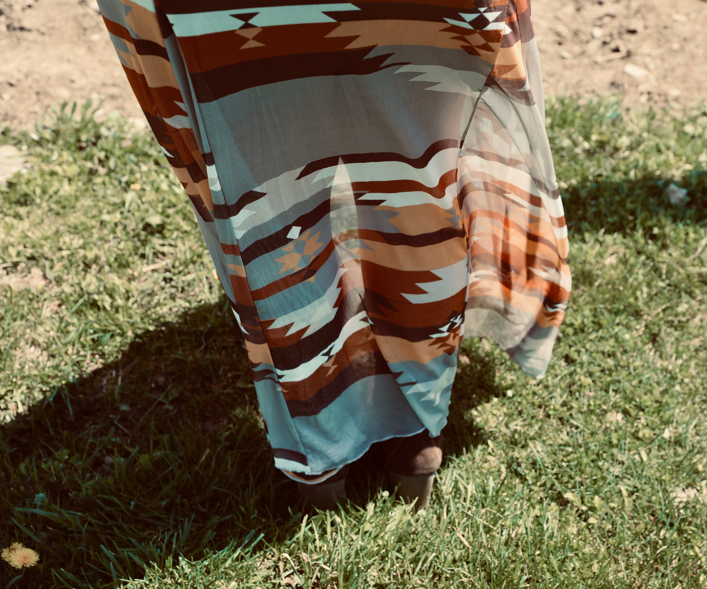 BLAIR Aztec Print Lined Mesh
A-Line Full Skirt