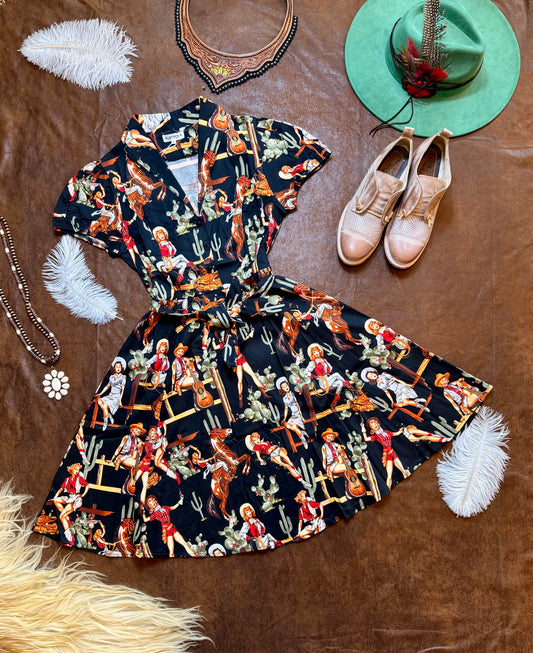 Western Pinup Cowgirl Dress
