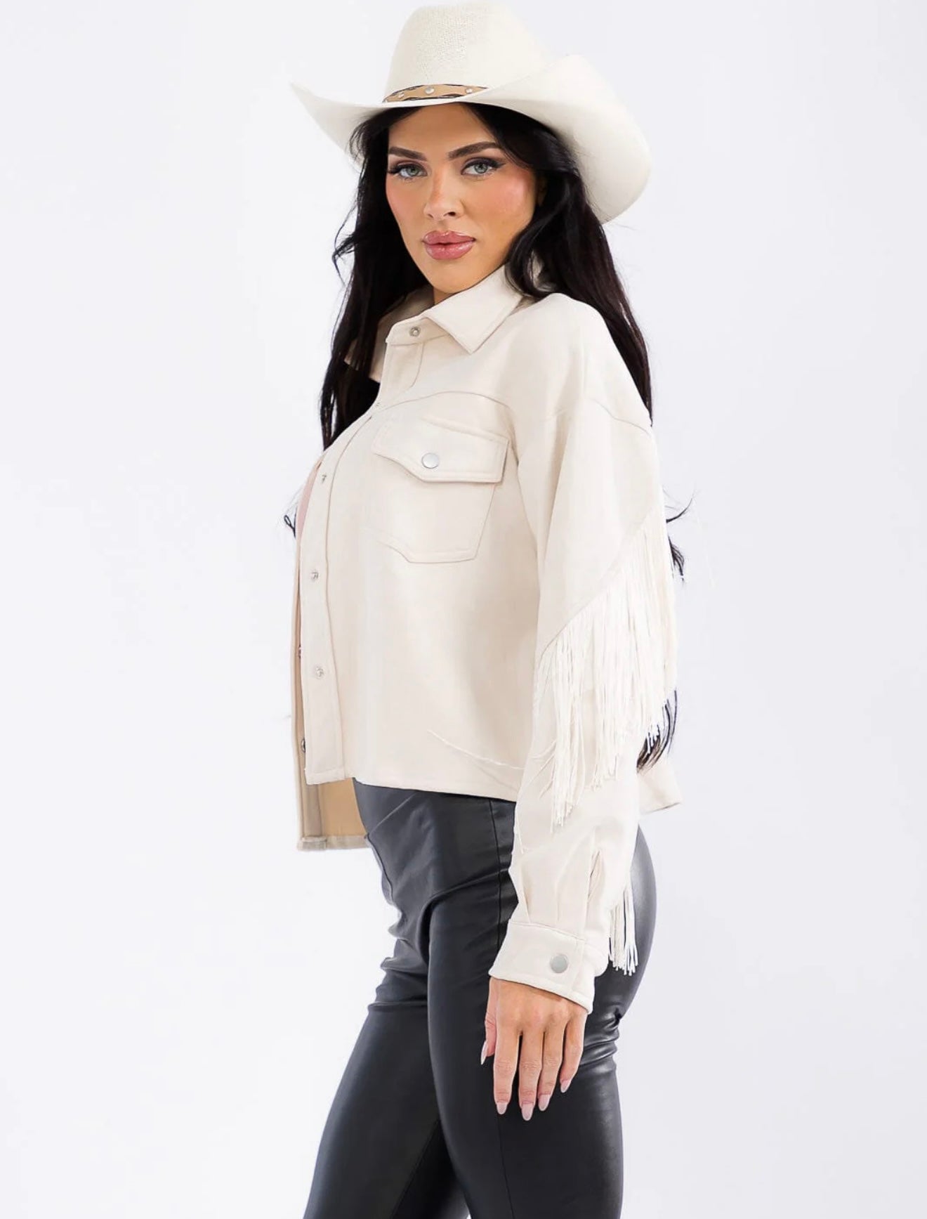 White Fringe Jacket