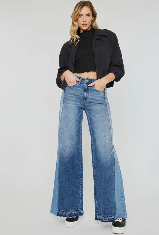 Kancan High Rise Wide Leg Jeans