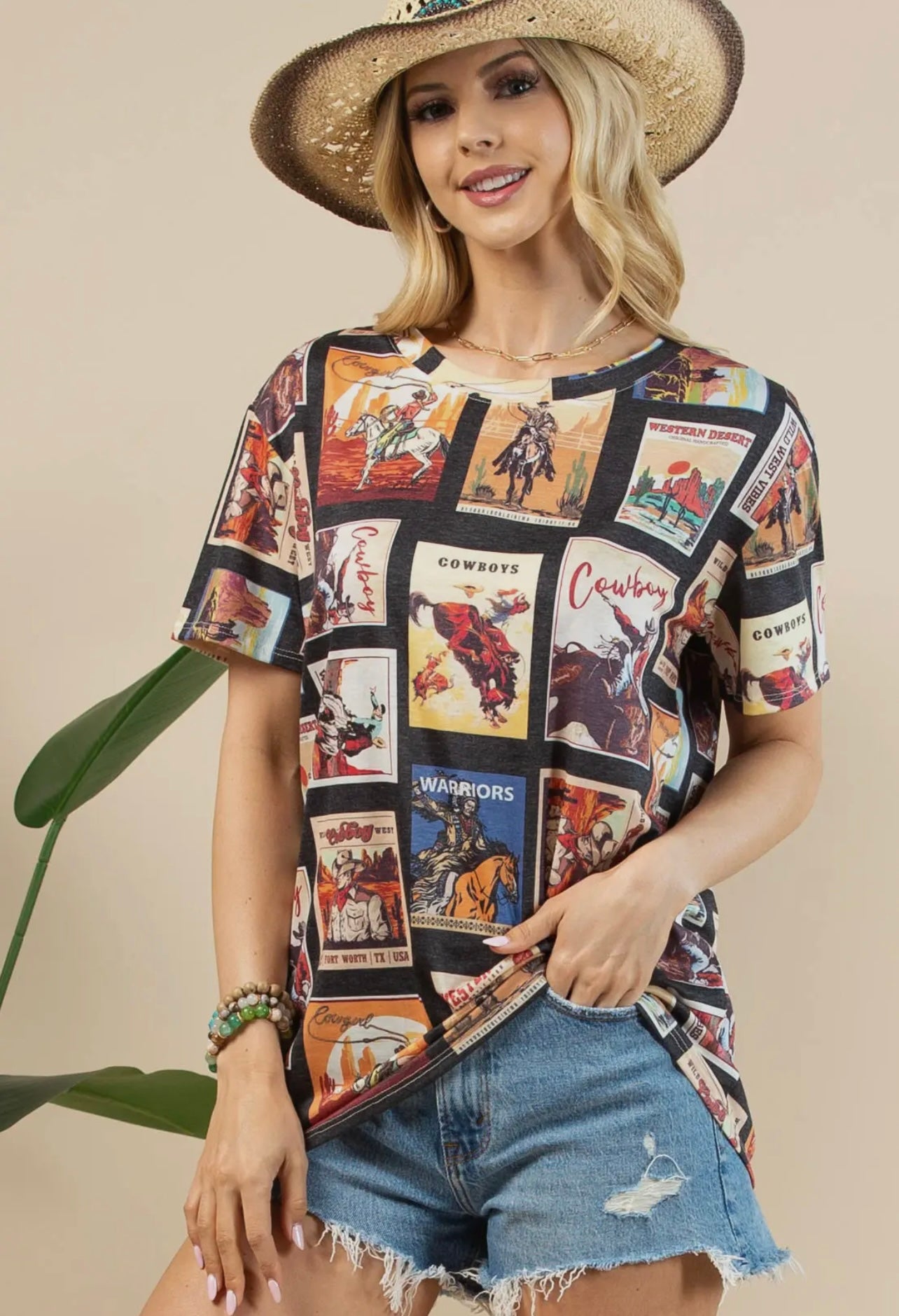 VERO Western Vintage Print
Short Sleeve T-Shirt