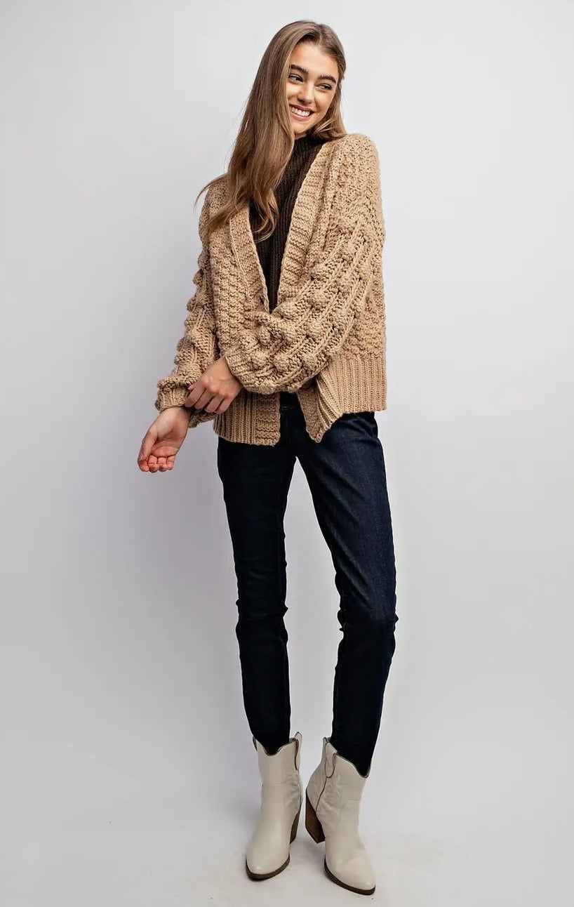 Taupe Knit Cardigan