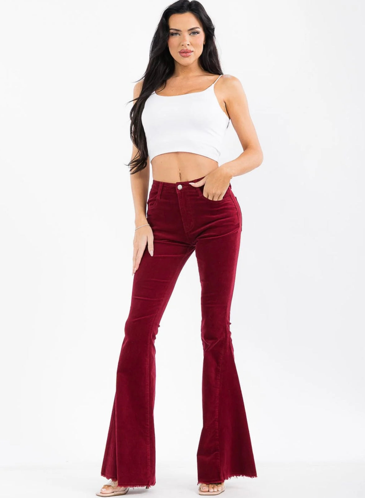 Burgundy Corduroy Bells