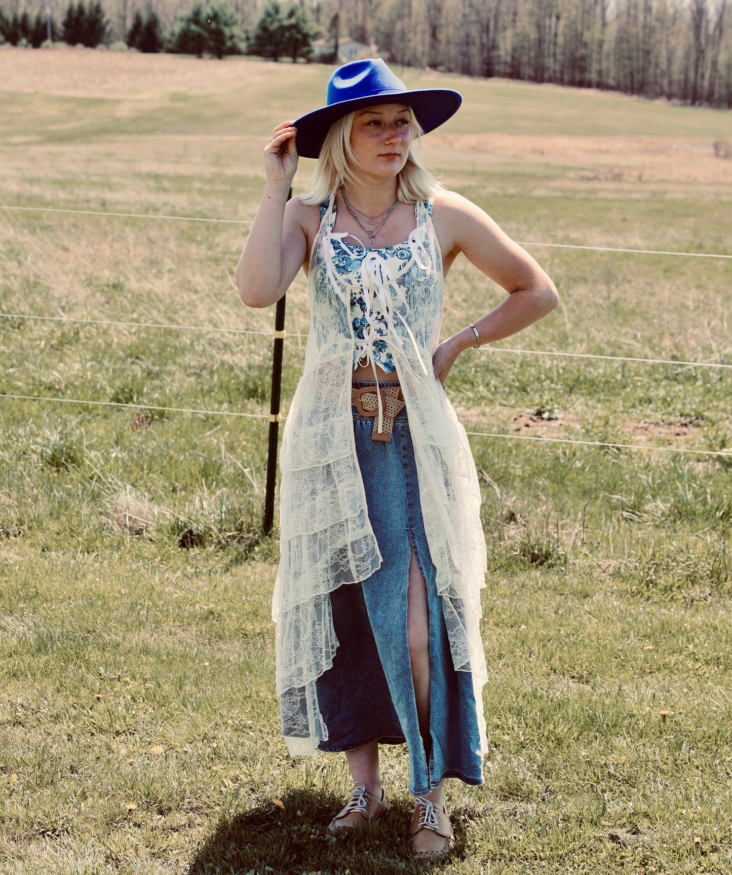 Romantic Lace Ruffle Tiered Duster