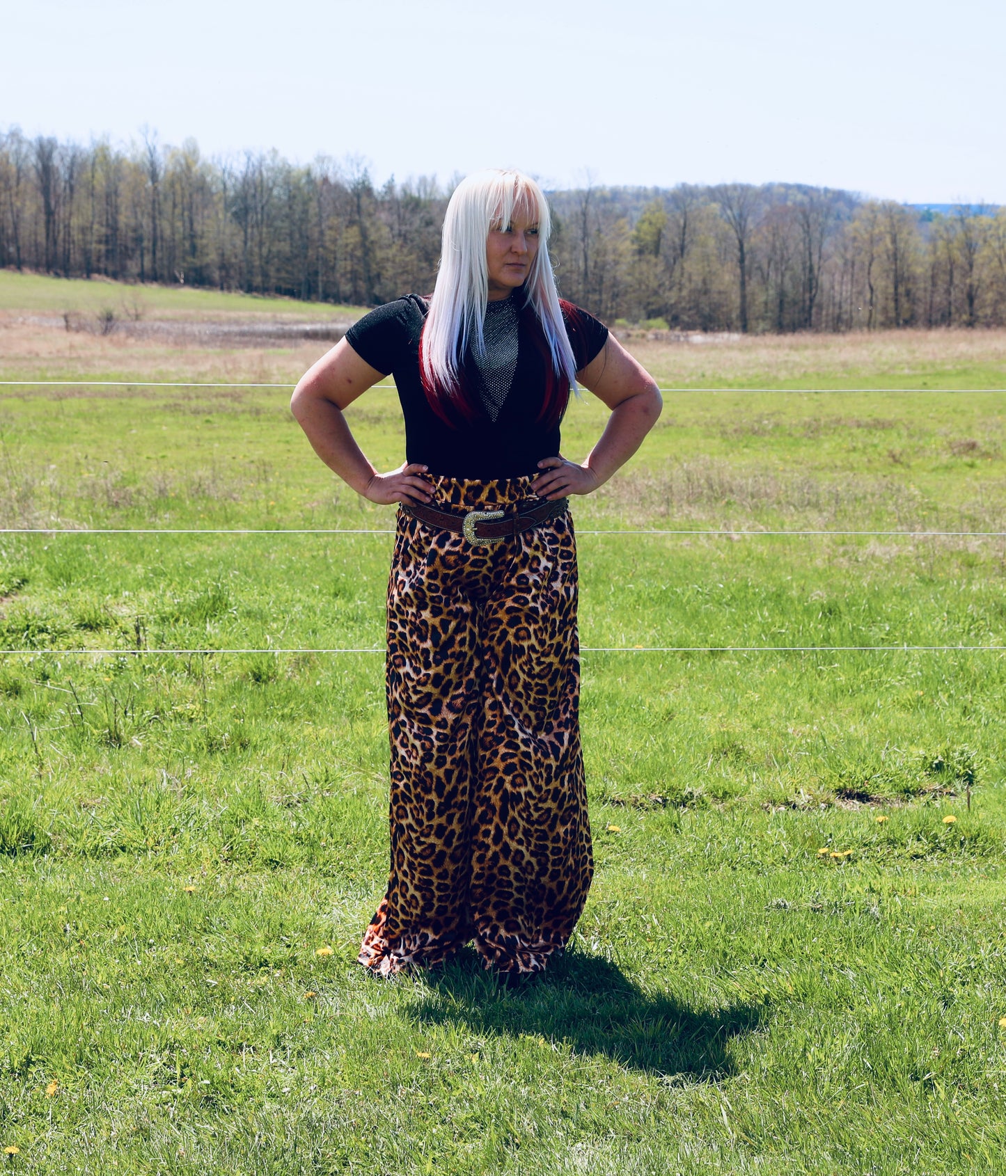 Leopard Wide Leg Pants