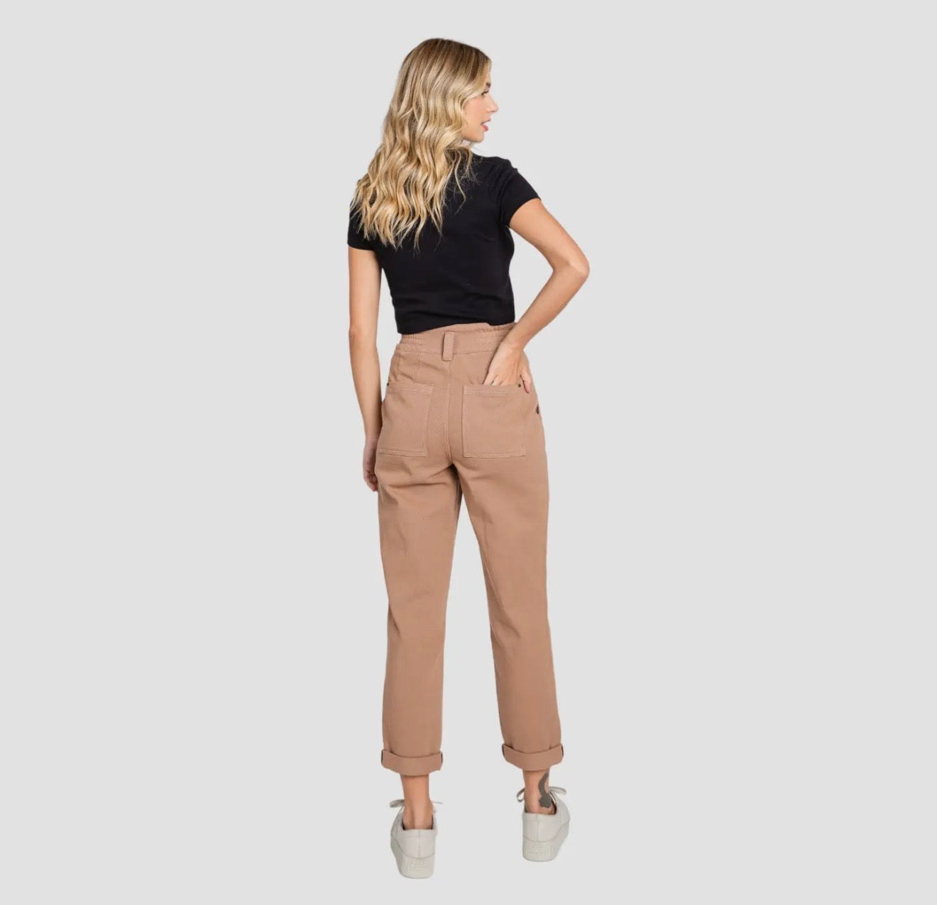 Petra153 High Rise Paper Bag Mom
Jeans w/ Elastic Band