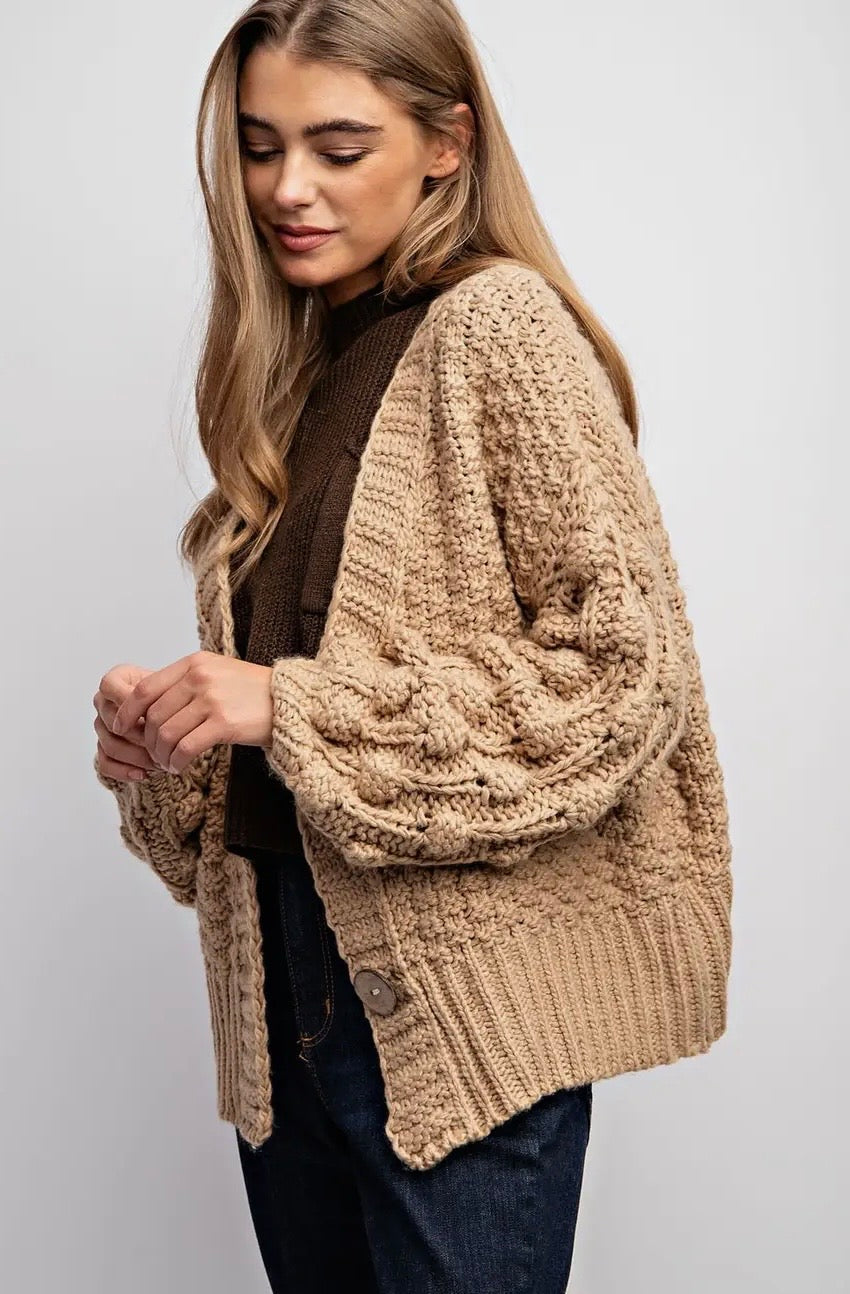 Taupe Knit Cardigan