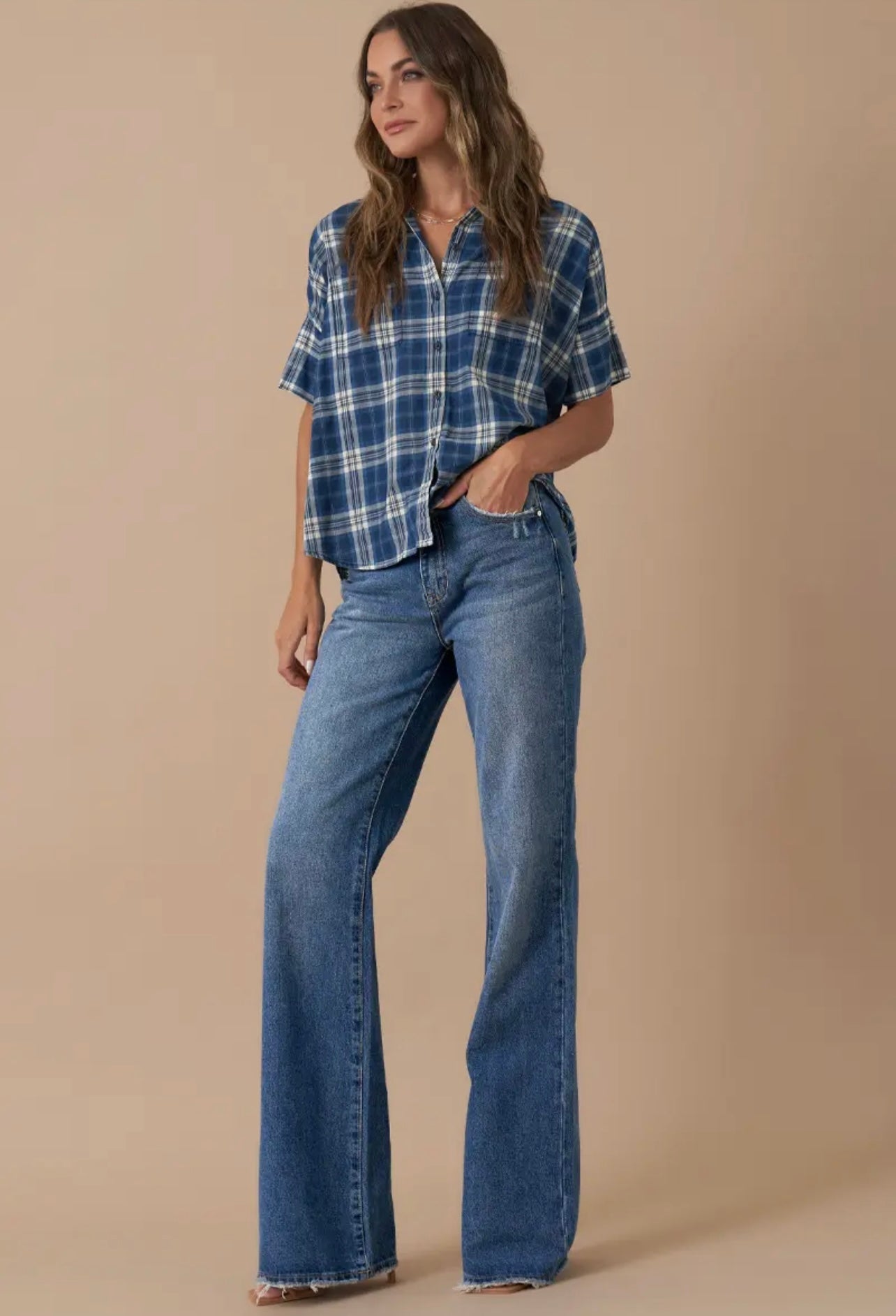 Molly High Rise Relaxed Boot Cut Denim