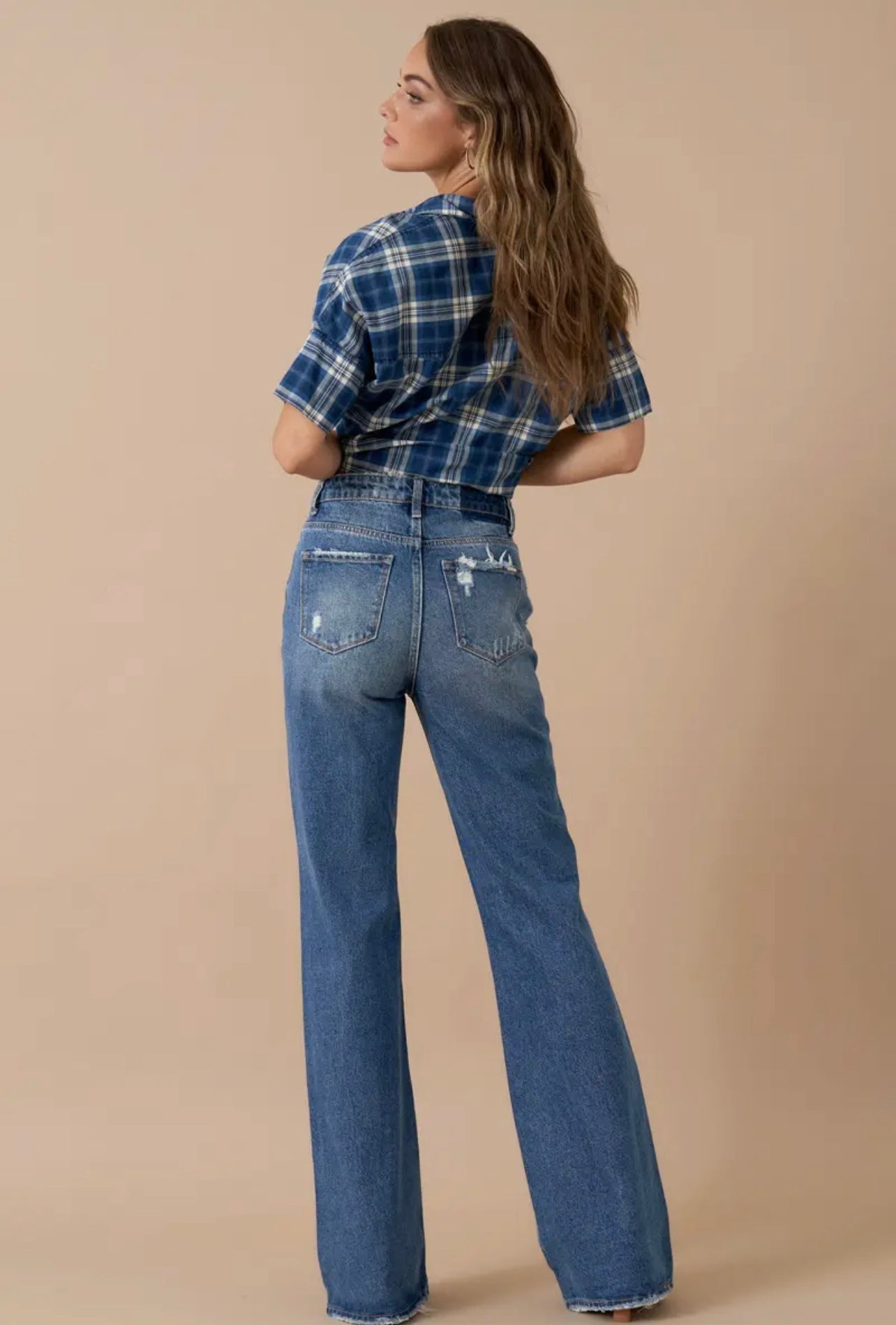 Molly High Rise Relaxed Boot Cut Denim