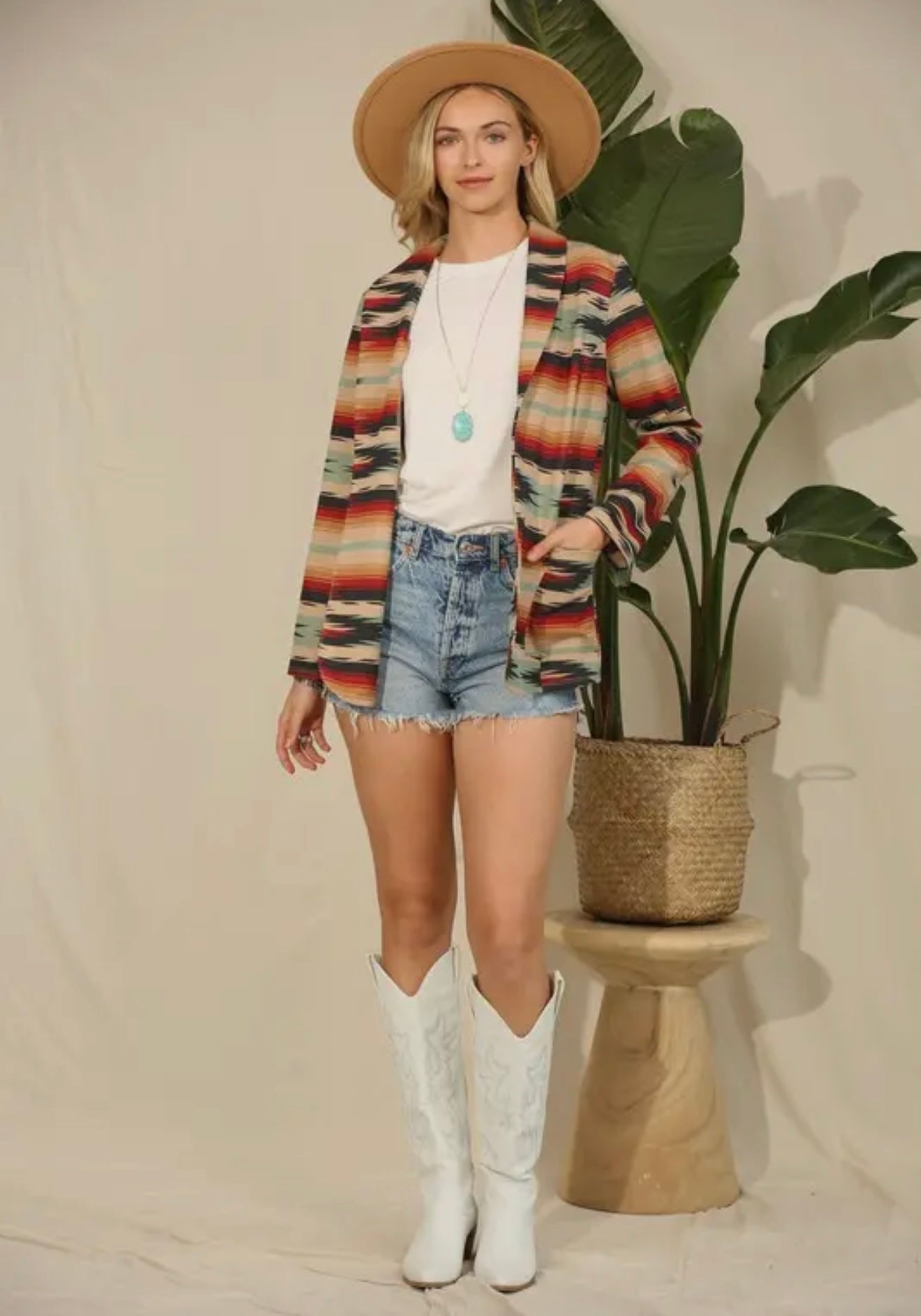 The Charlie Aztec Print
Microfiber Blazer