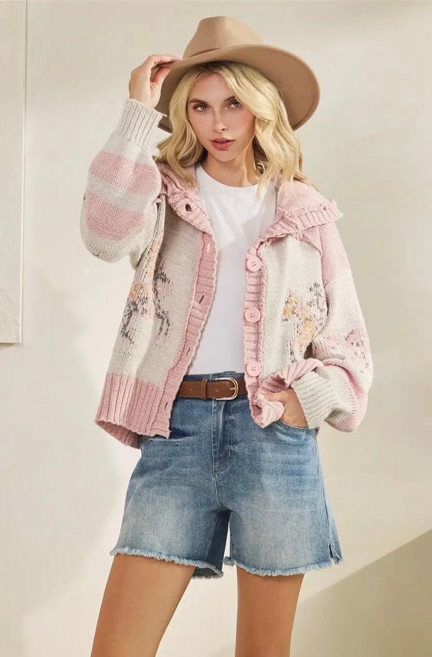Pink Horsin’ Around Sweater