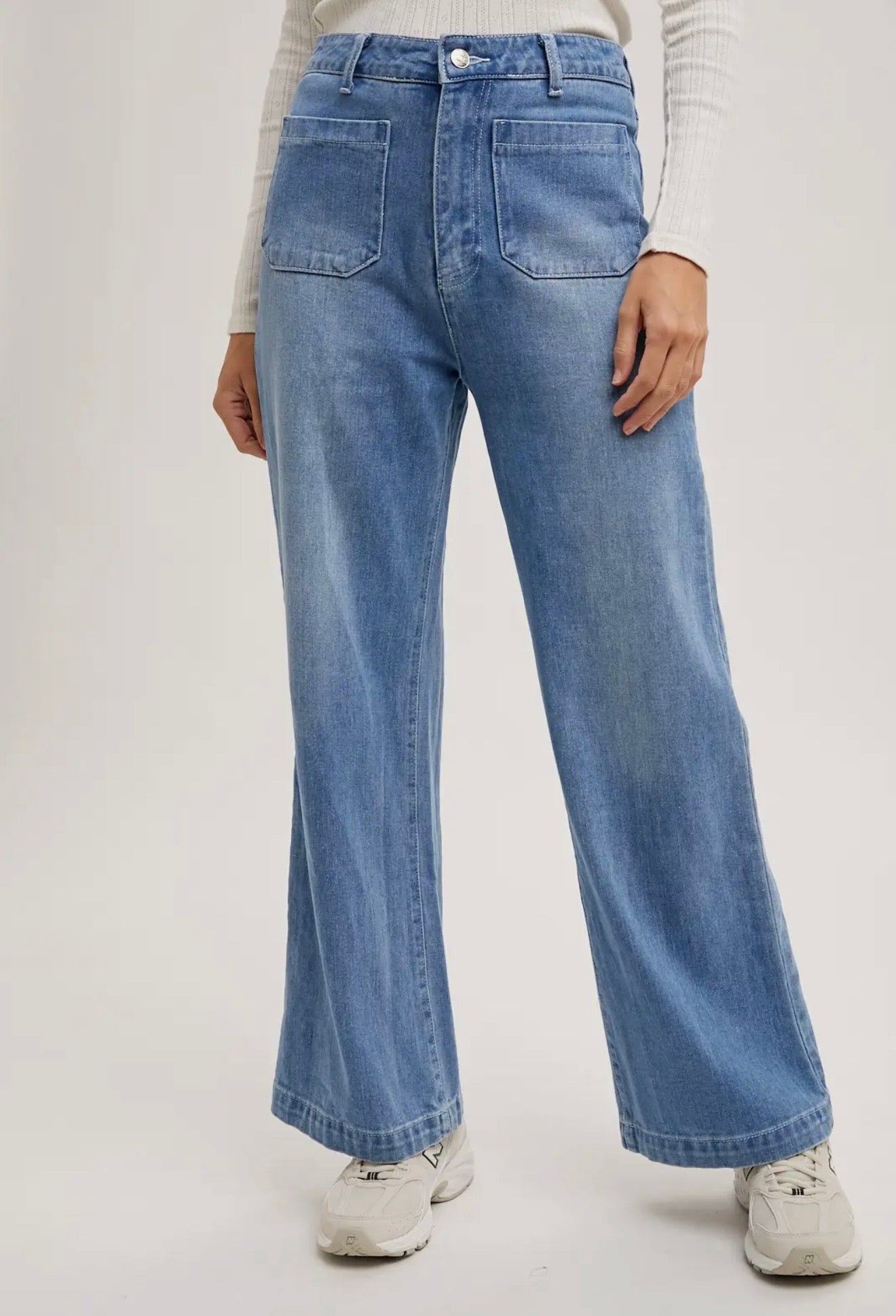High Rise Wide Leg Denim Jeans