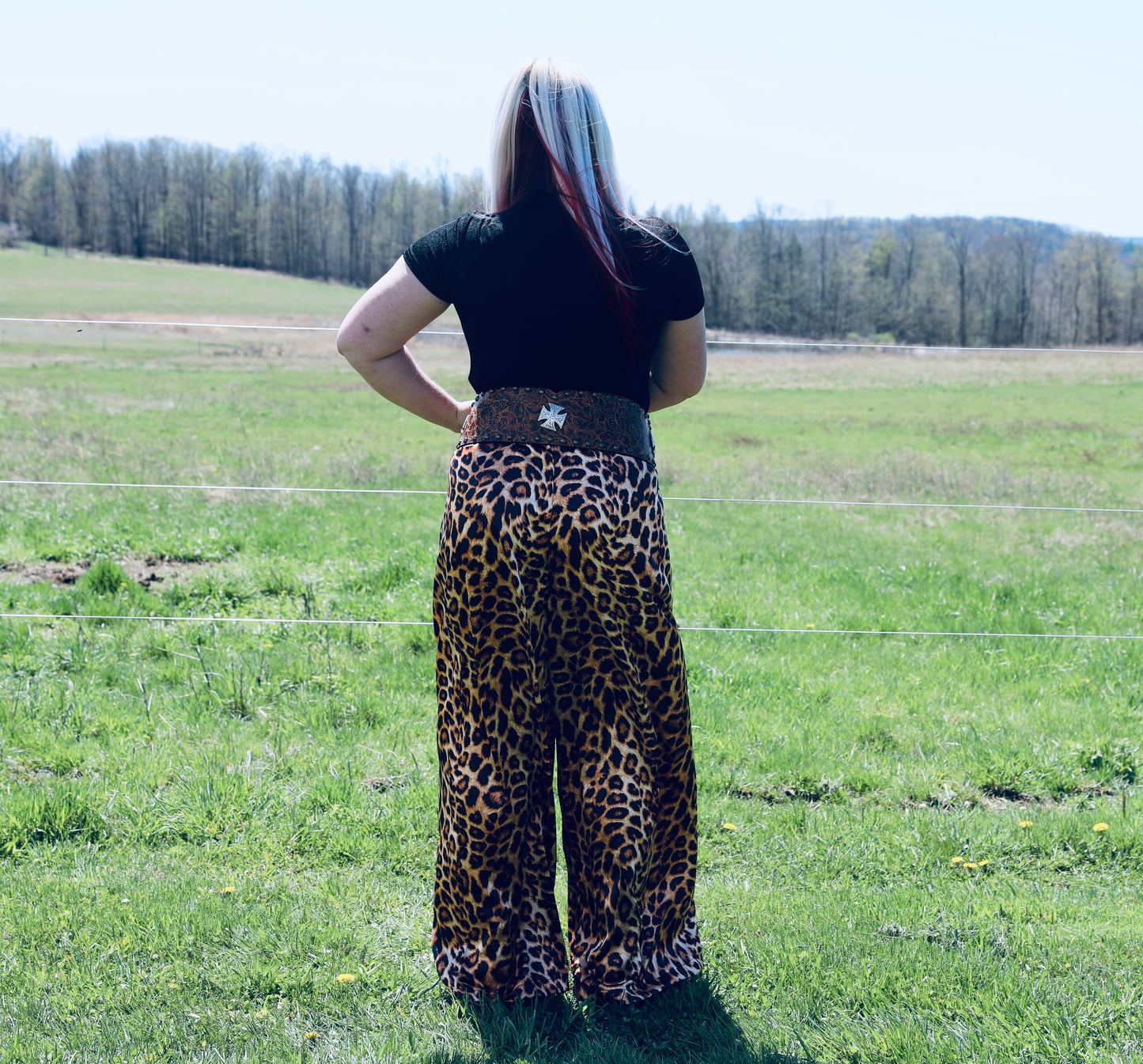 Leopard Wide Leg Pants