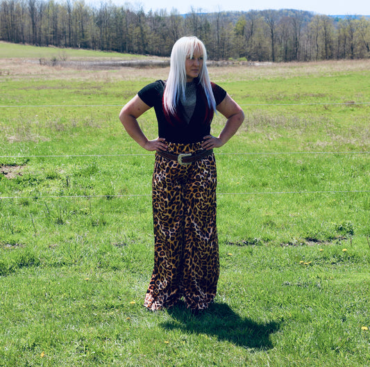 Leopard Wide Leg Pants
