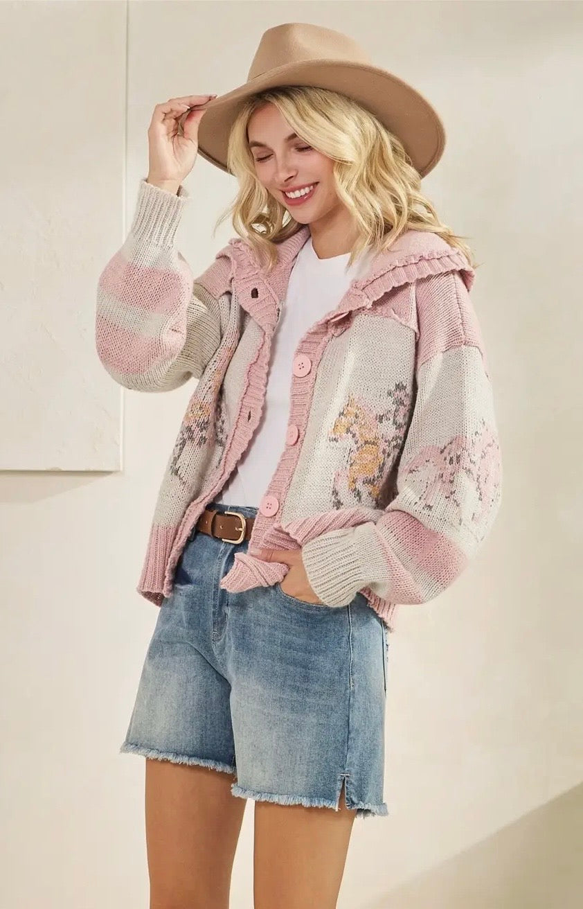 Pink Horsin’ Around Sweater