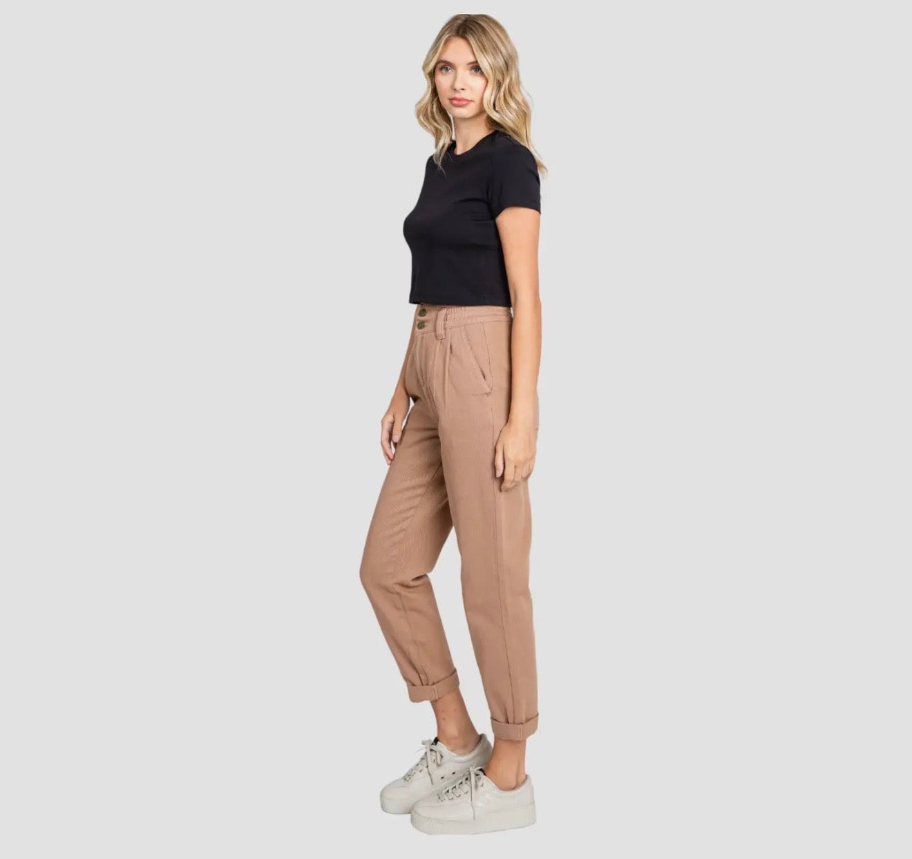 Petra153 High Rise Paper Bag Mom
Jeans w/ Elastic Band