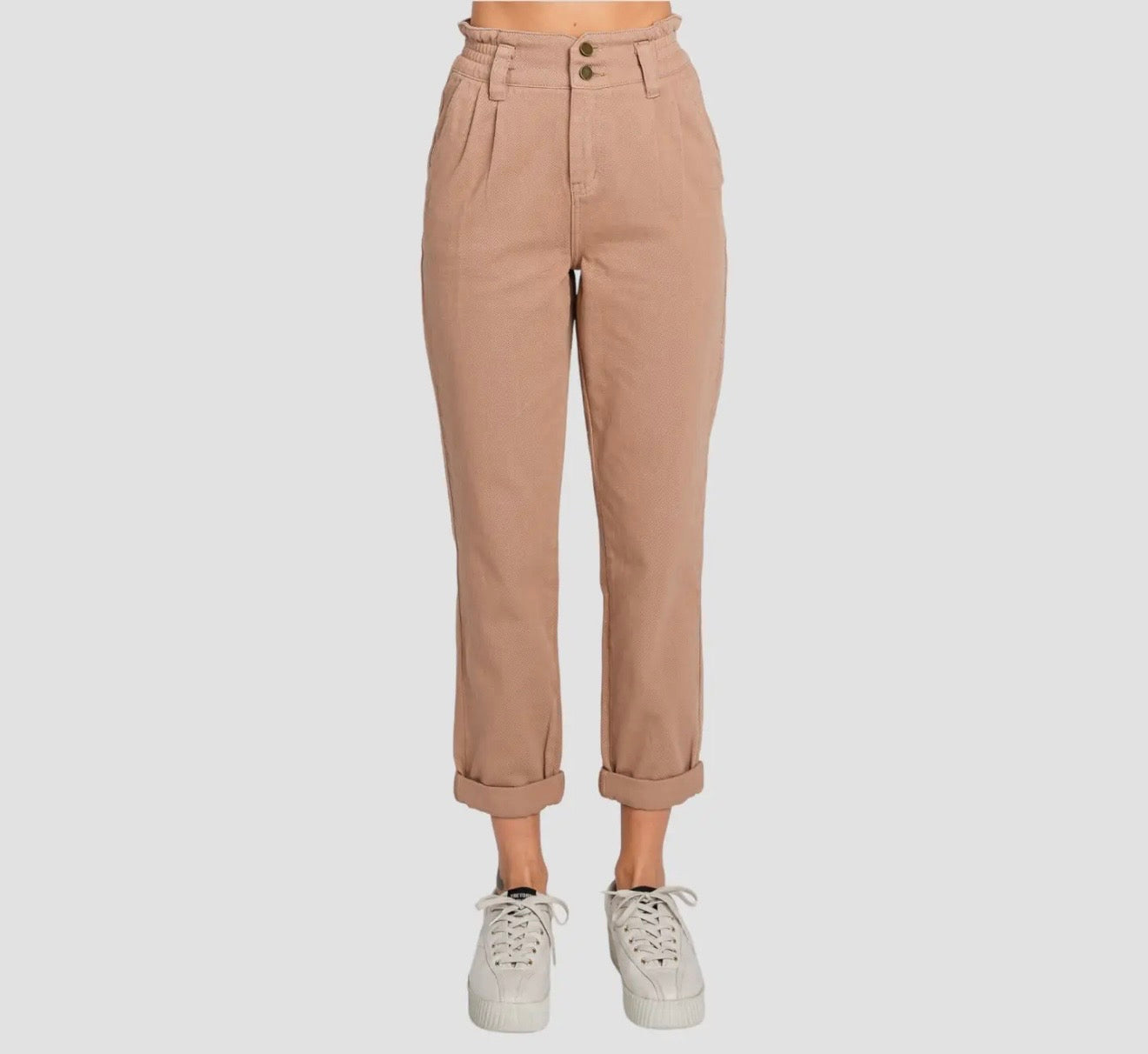 Petra153 High Rise Paper Bag Mom
Jeans w/ Elastic Band