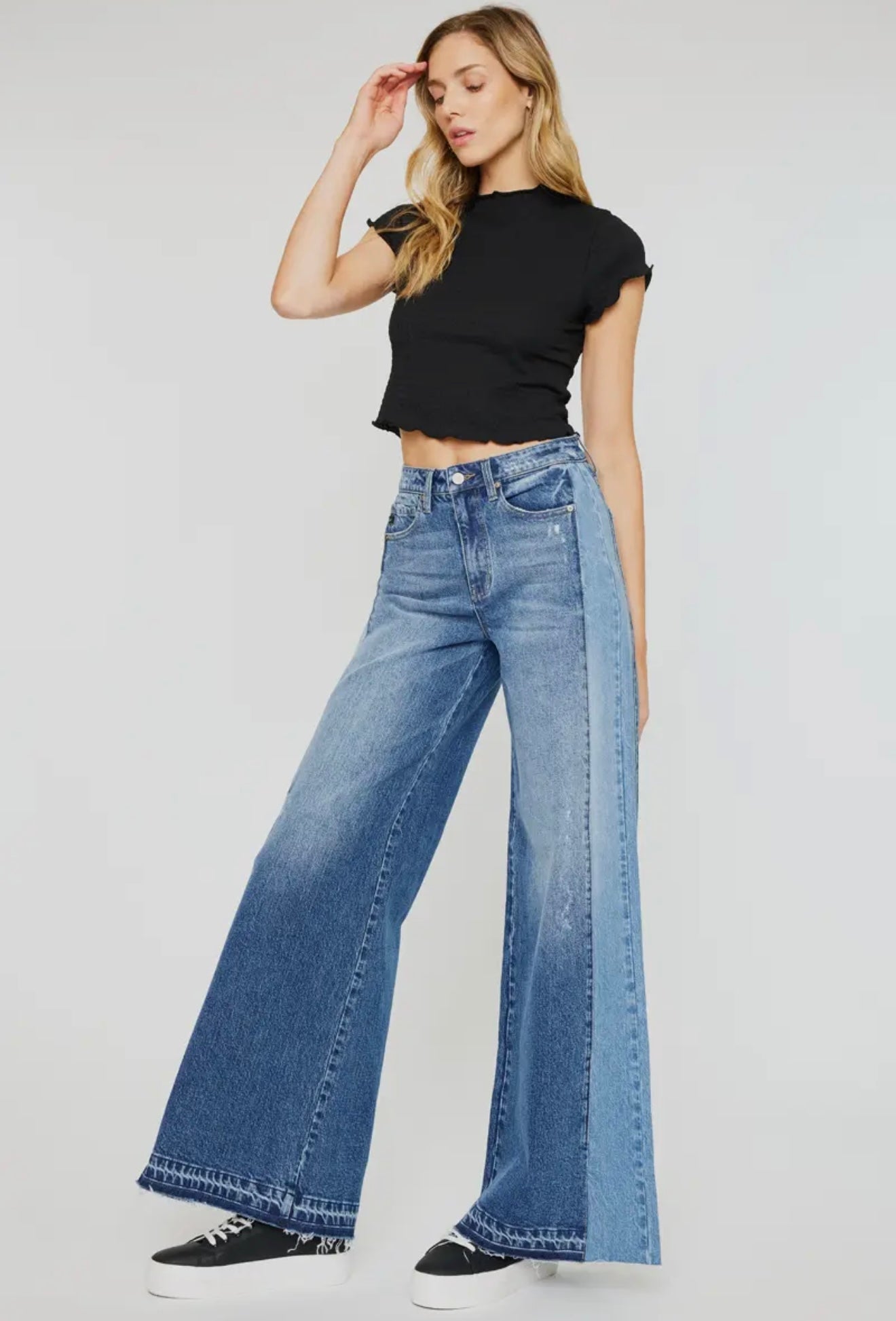 Kancan High Rise Wide Leg Jeans