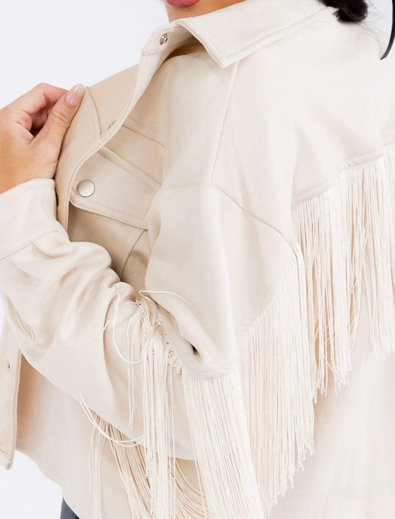 White Fringe Jacket