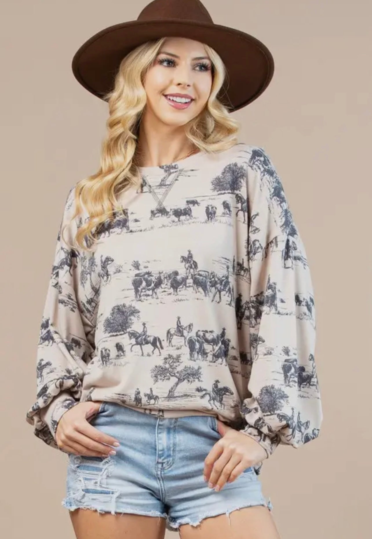 HAILEY Westen Print Sweatshirt