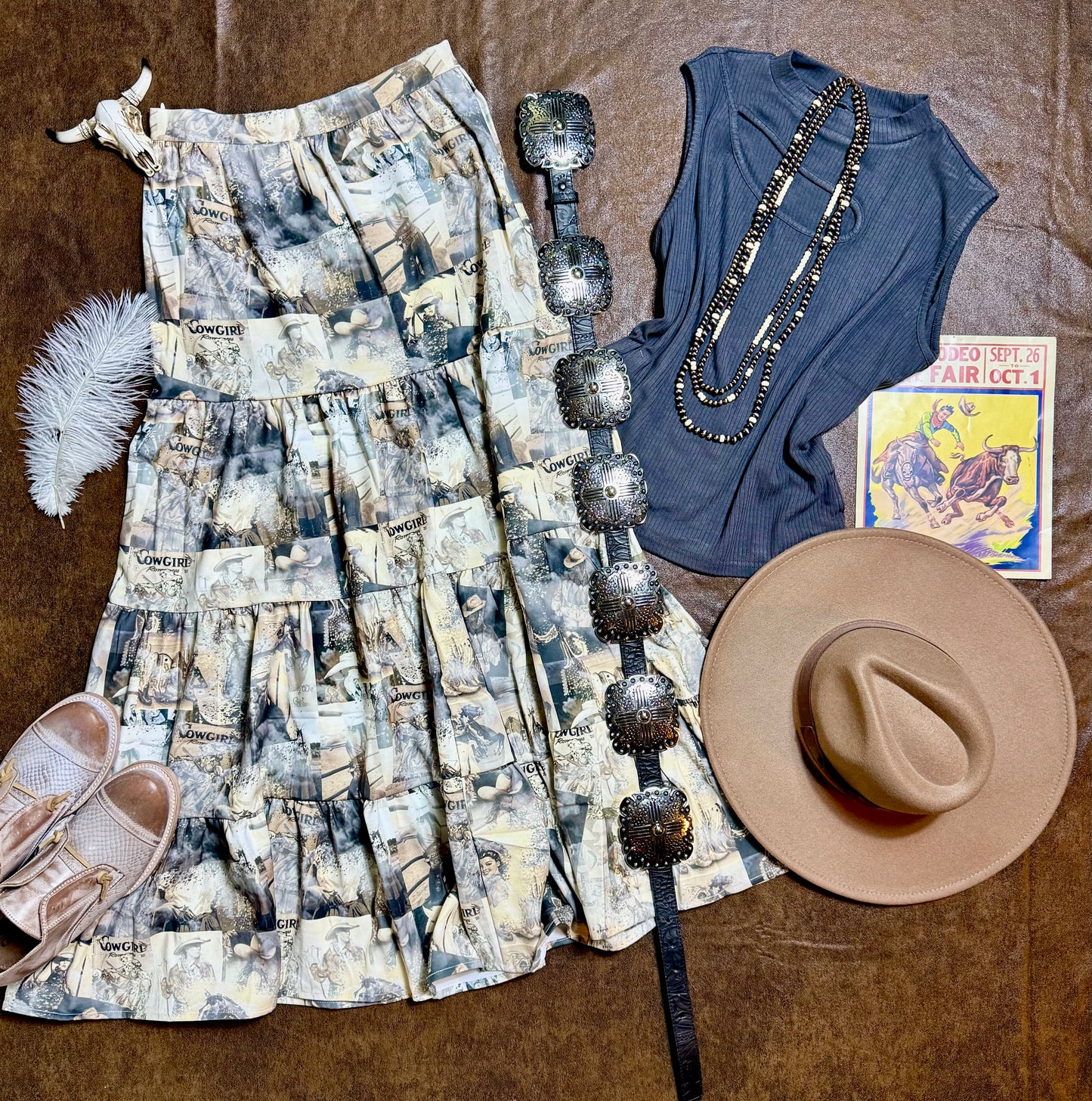 Vintage Cowgirl Skirt