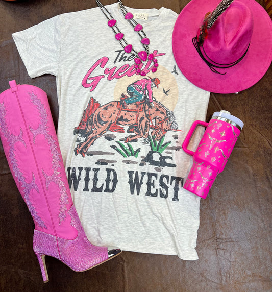 Avery MIA Wild West Graphic Shirt Dress