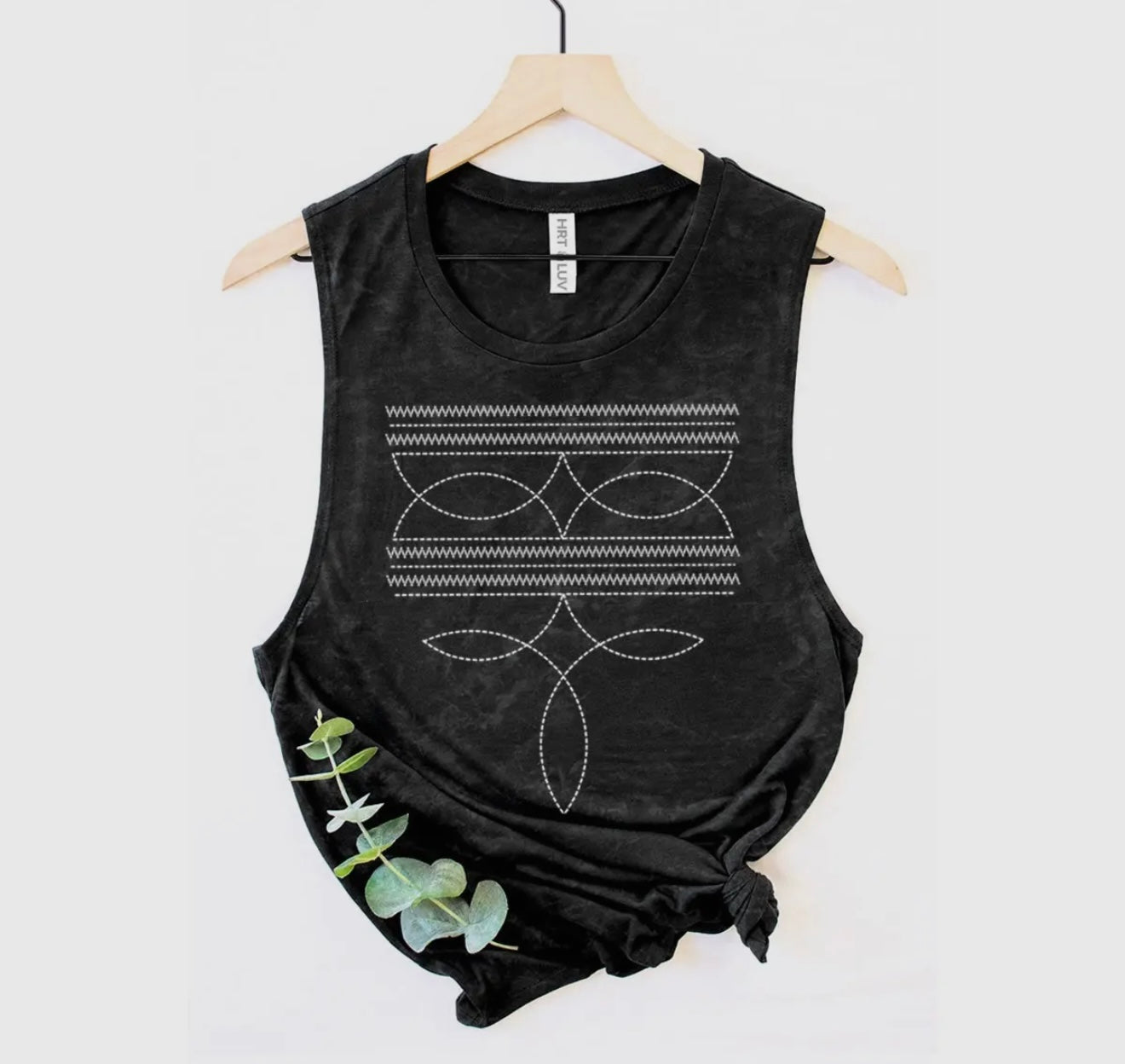 Cowboy Boots Toe Stitched Mineral
Graphic Tank Top