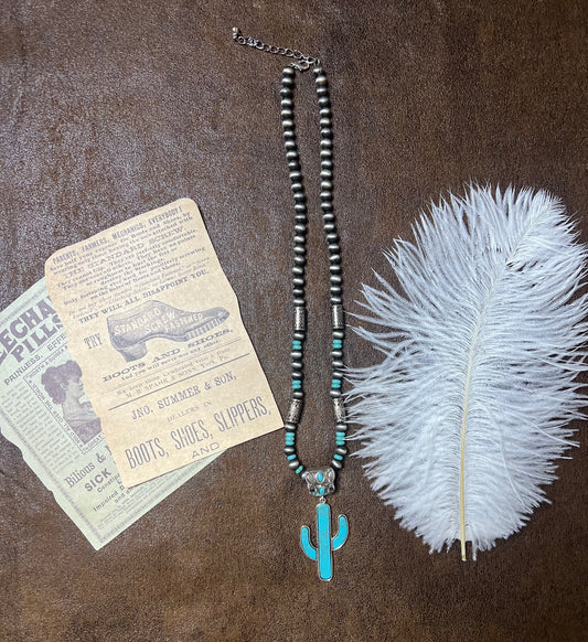 Turquoise Cactus Necklace