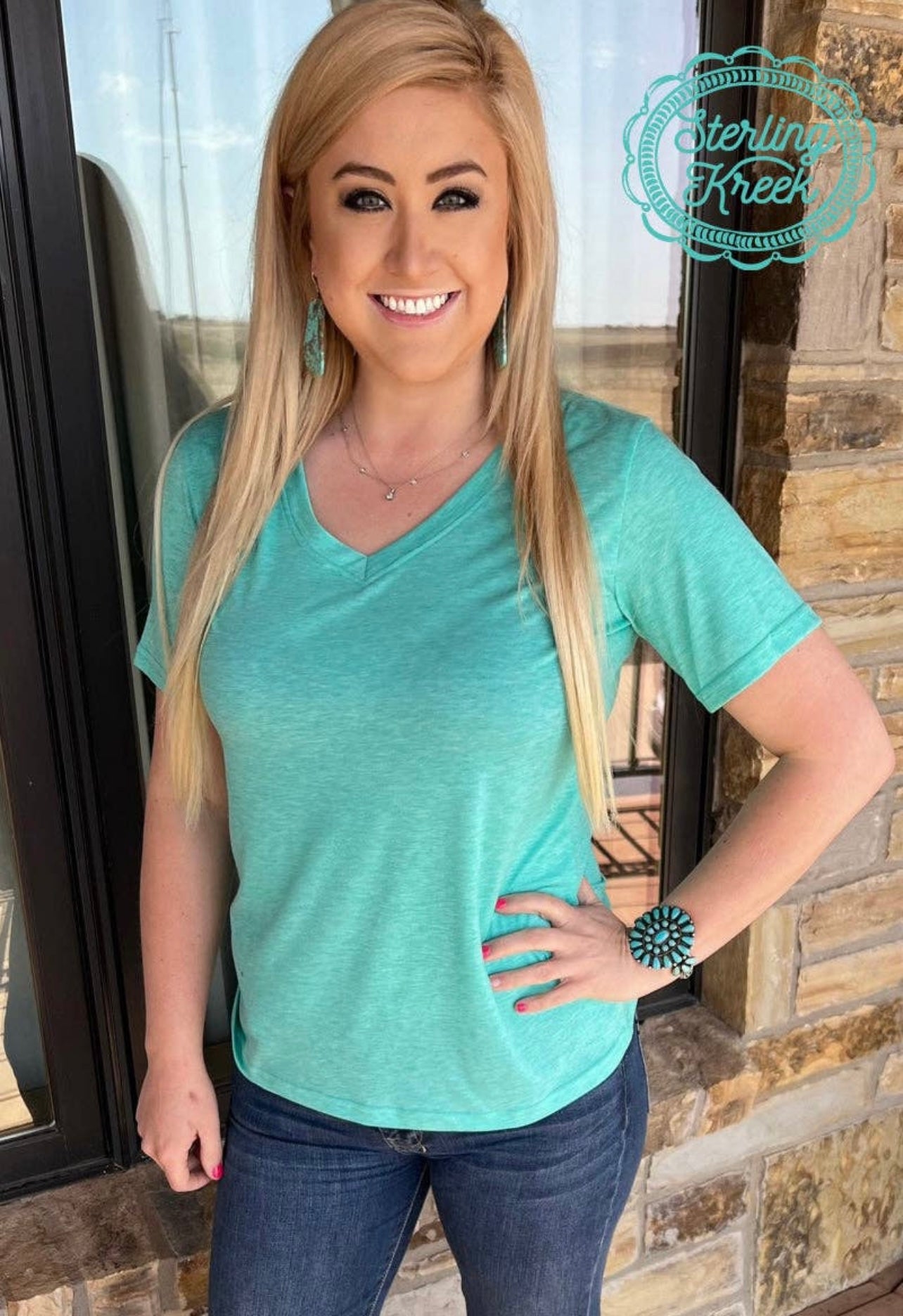 Simple Sterling Turquoise Tee